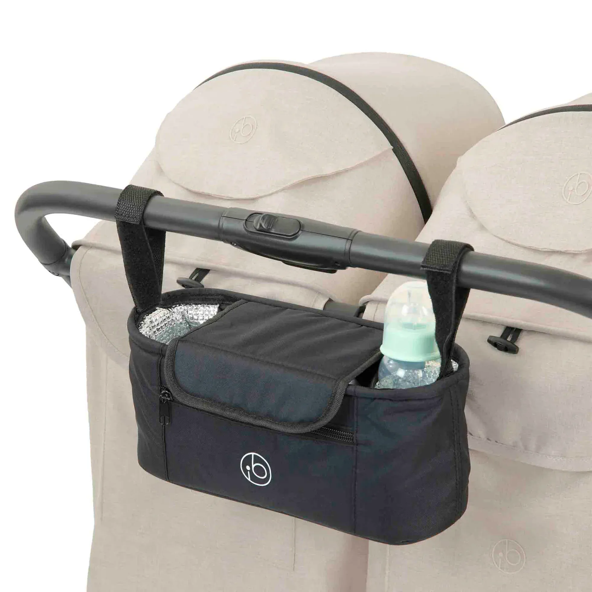 Ickle Bubba Aries Double Prime Autofold Stroller - Stone - Image 13