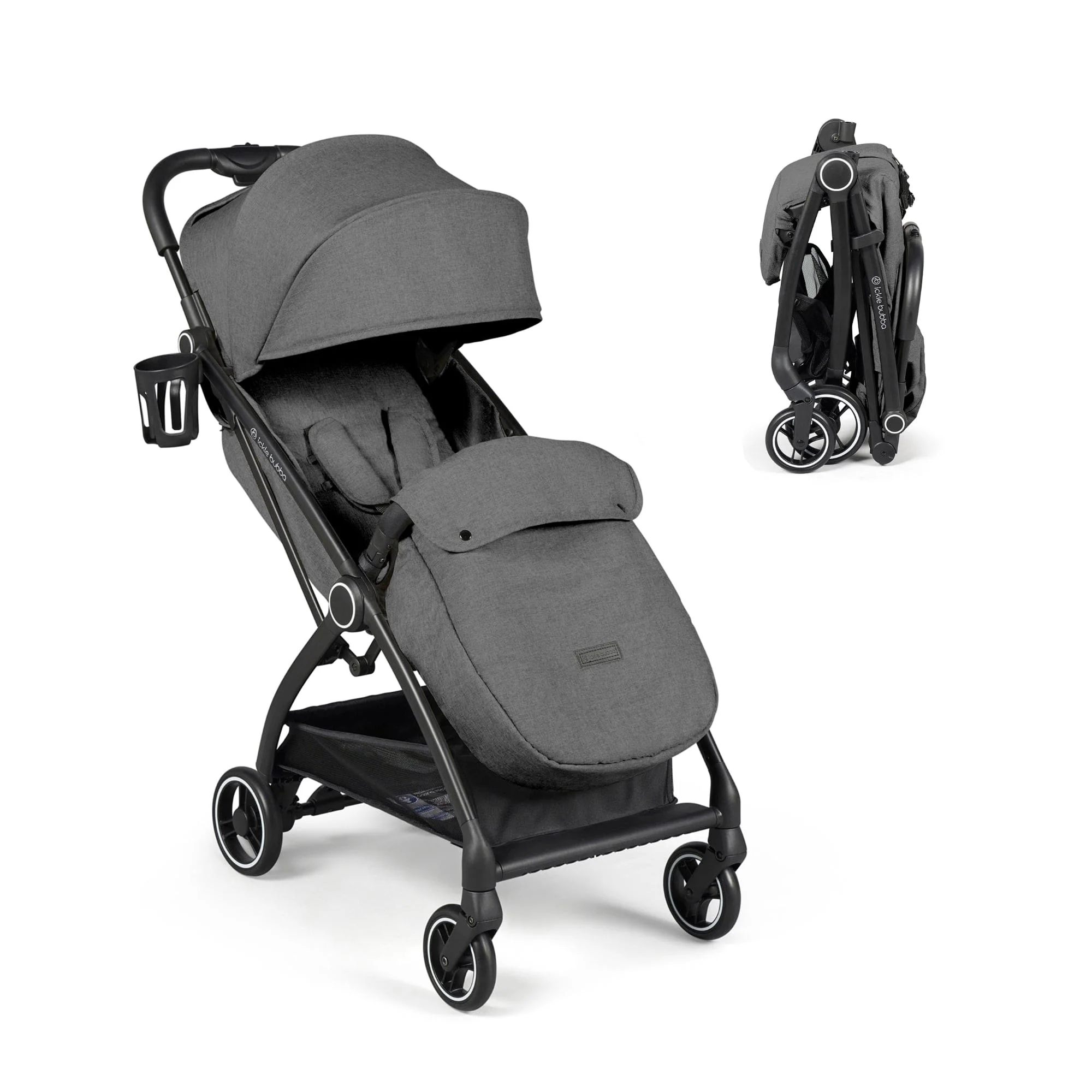 Ickle Bubba Aries Max Autofold Stroller - Graphite Grey