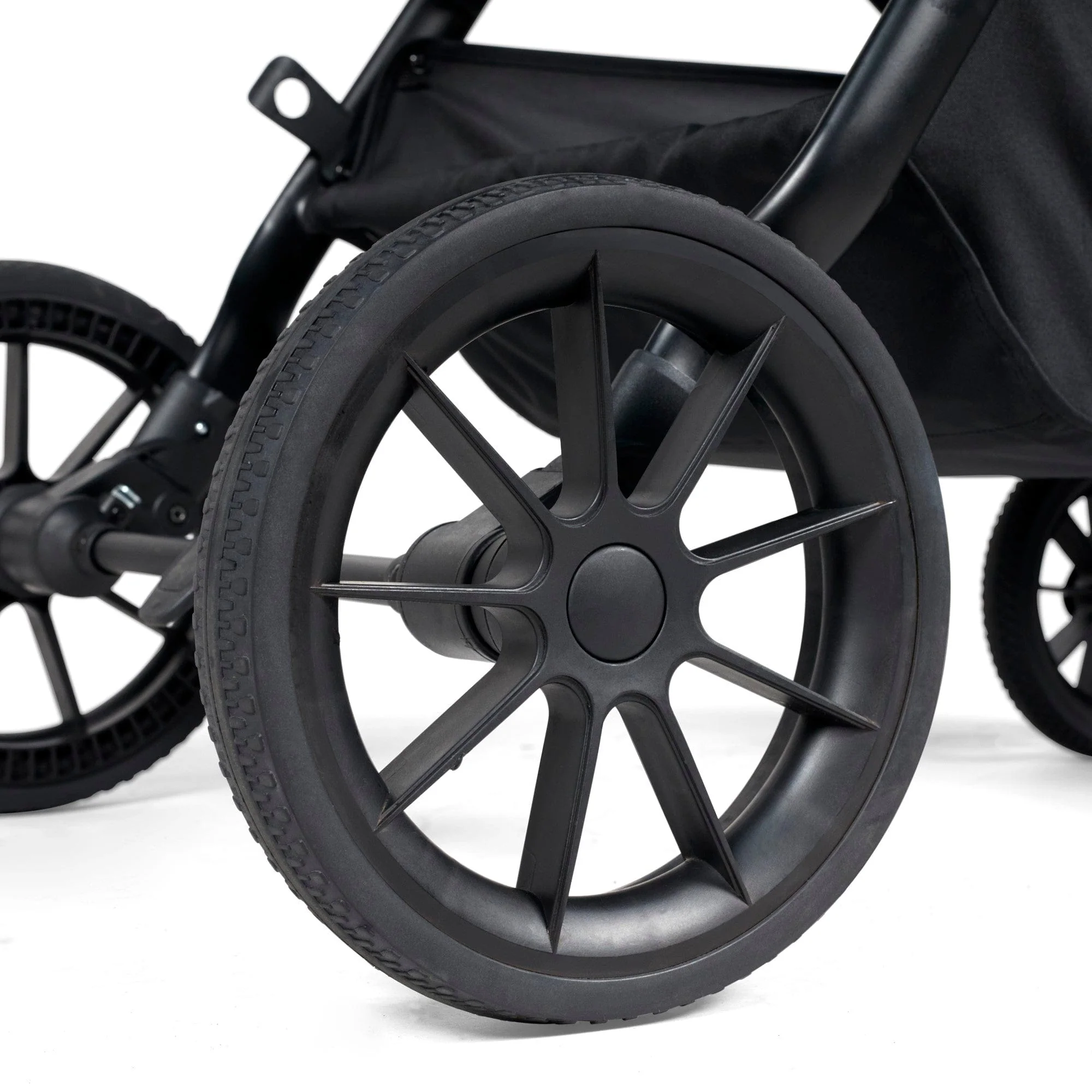 Ickle Bubba Cosmo 6 Piece Pram - Black / Graphite Grey / Tan - Image 12