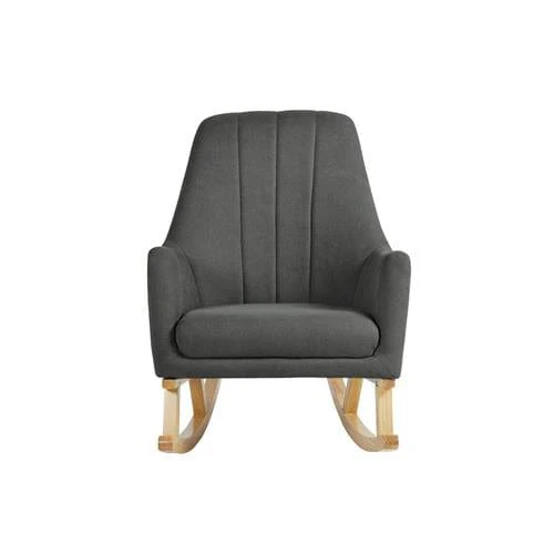 Ickle Bubba Eden Deluxe Nursery Chair and Stool - Charcoal Grey - Image 2