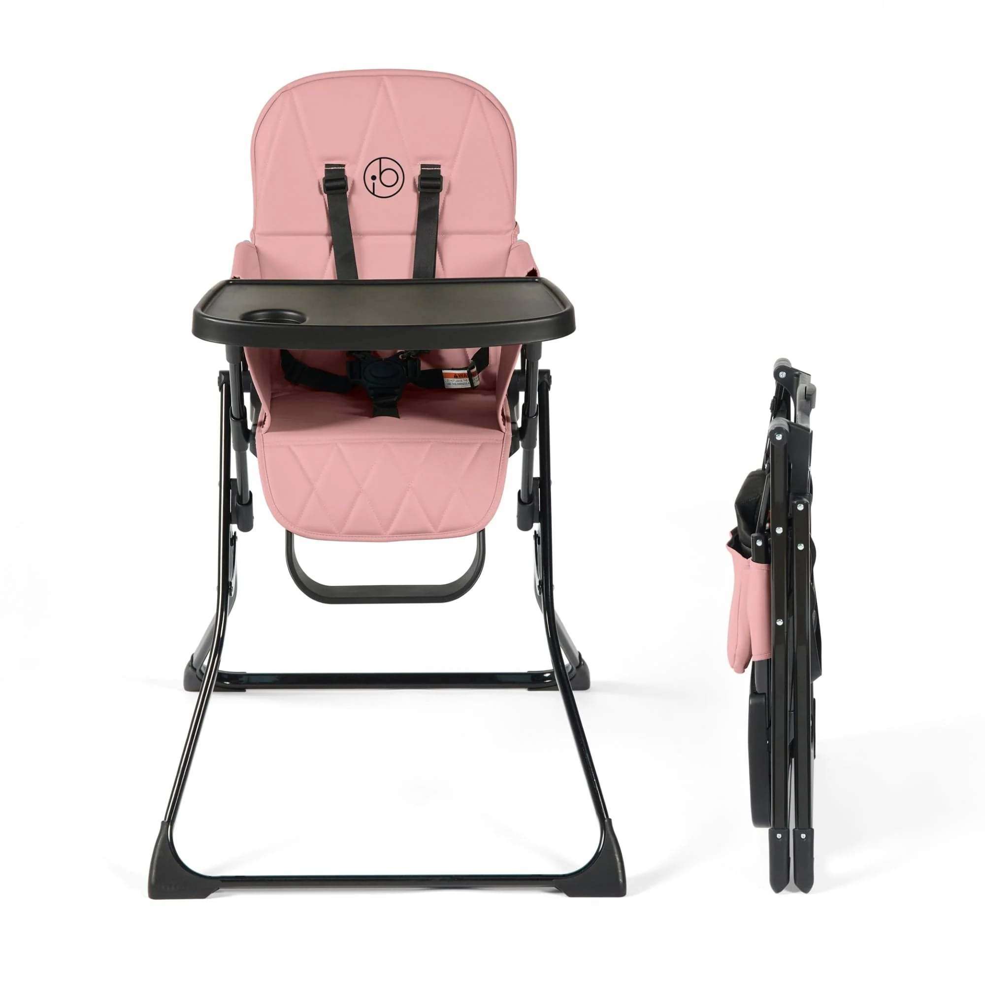 Ickle Bubba Flip Magic Fold Highchair - Blush Pink