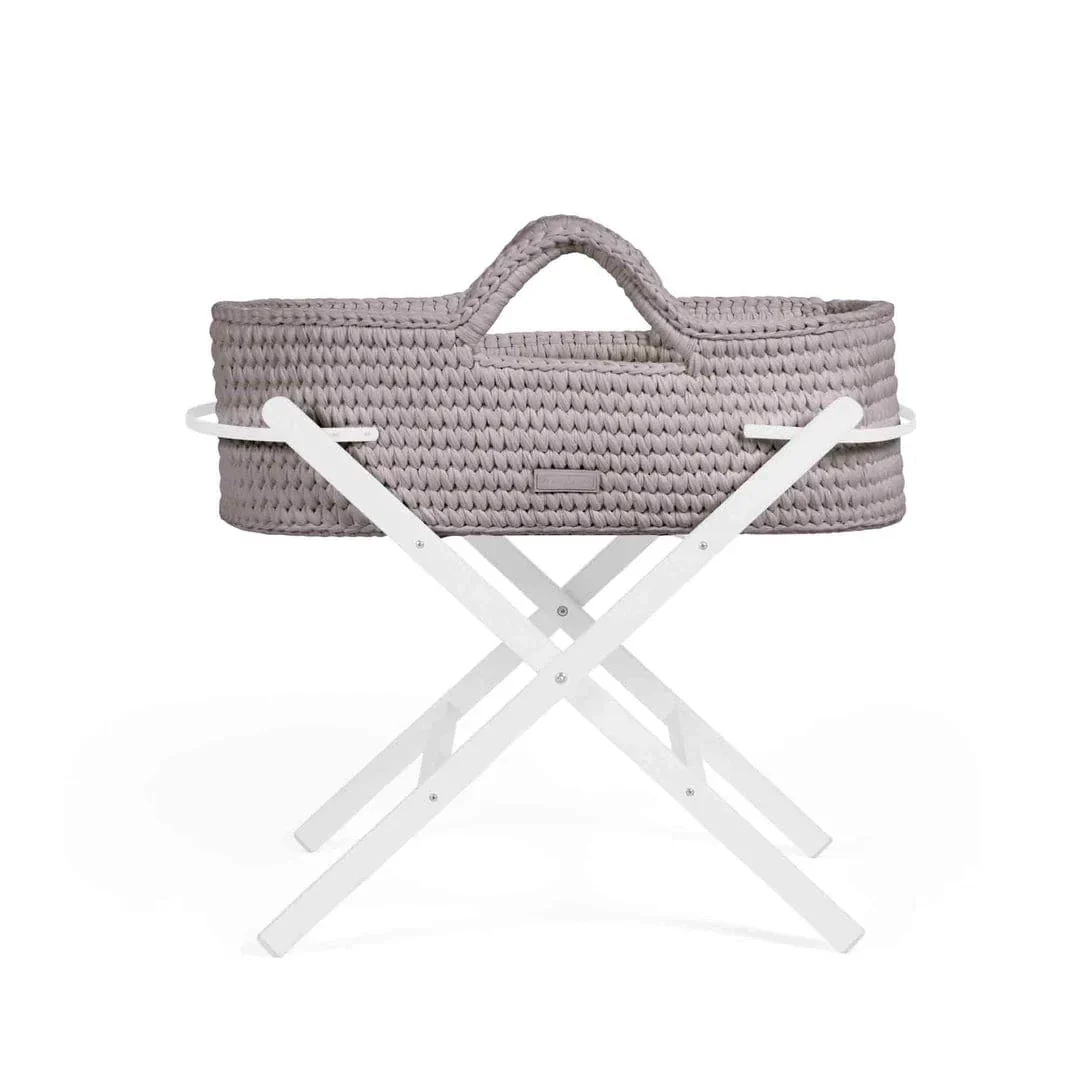 Ickle Bubba Nova Moses Basket & Stand - Tawny / White
