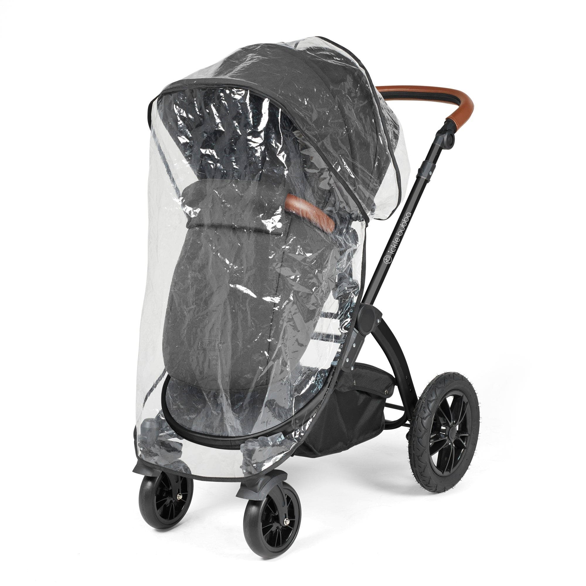 Ickle Bubba Stomp Luxe 12 Piece Travel system with i-Size Nimbus Car Seat & Spin ISOFIX Base - Black / Charcoal Grey / Tan - Image 15