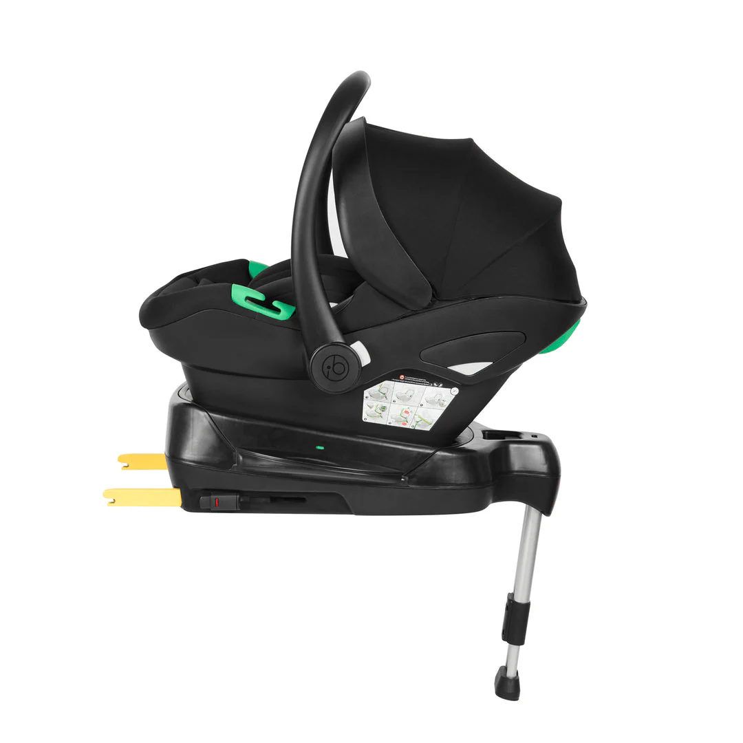 Ickle Bubba Stomp Luxe 12 Piece Travel System with i-Size Nimbus Car Seat & Spin ISOFIX Base - Black / Stone / Black - Image 21