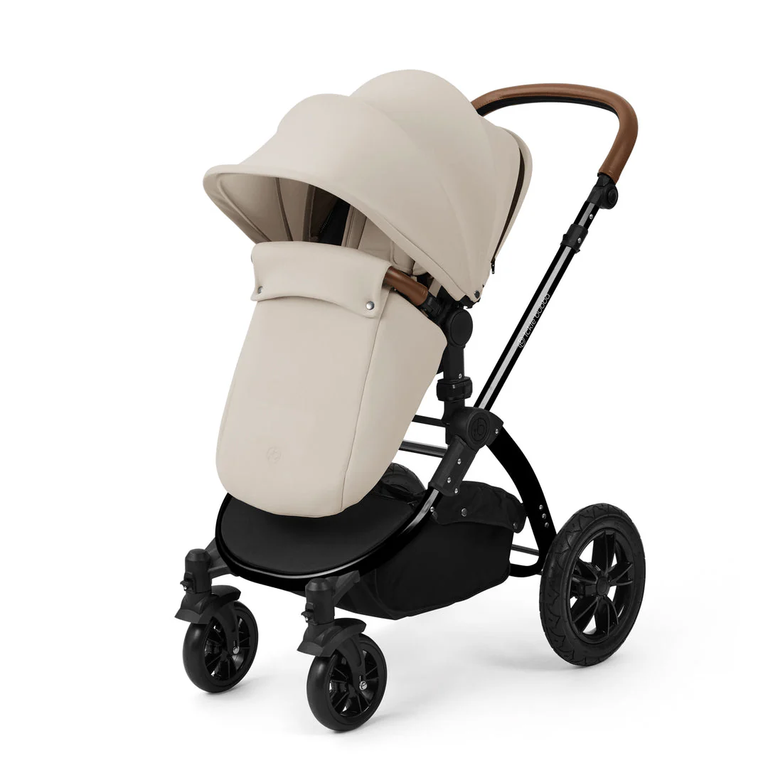 Ickle Bubba Stomp Luxe 12 Piece Travel System with i-Size Nimbus Car Seat & Spin ISOFIX Base - Black / Stone / Tan - Image 7