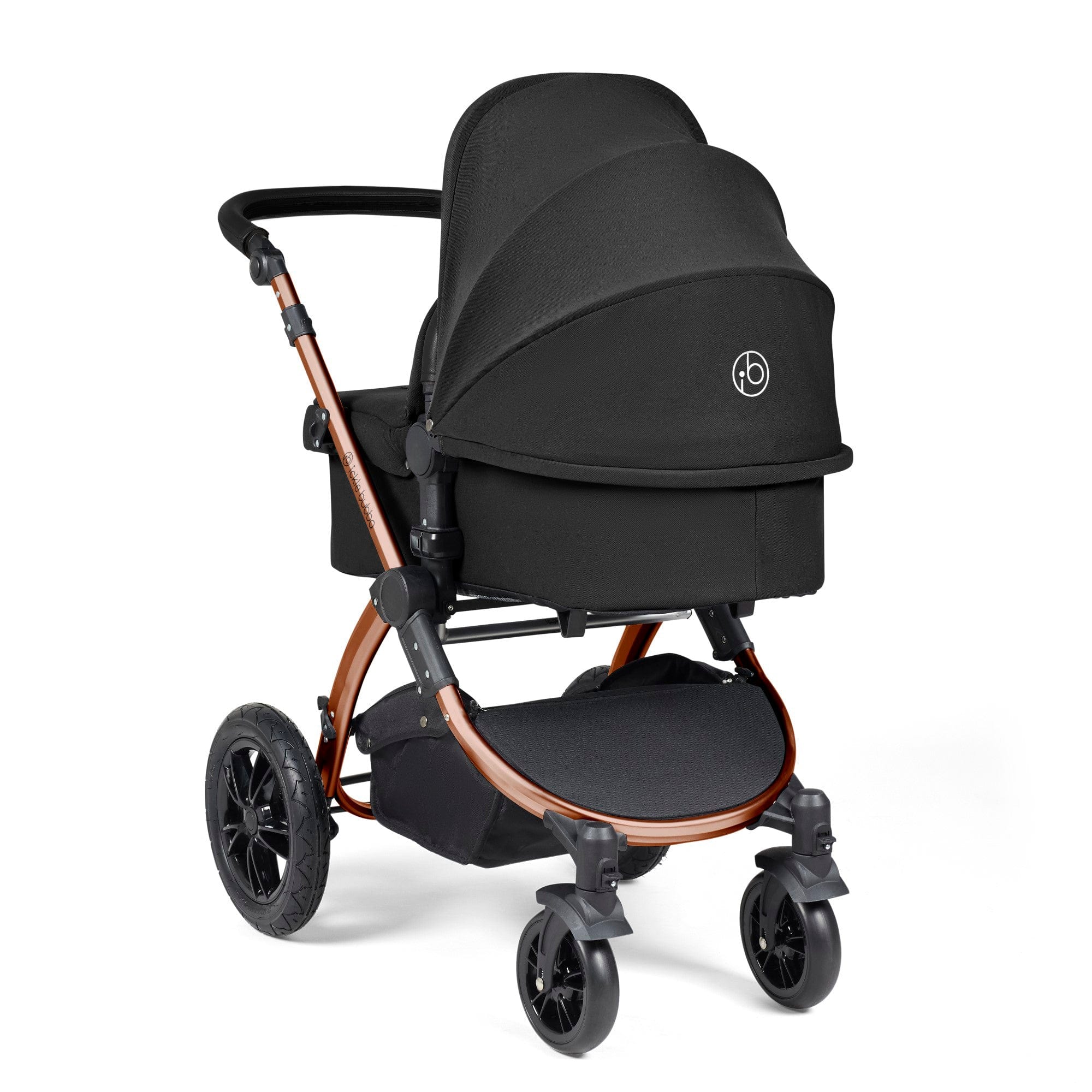 Ickle Bubba Stomp Luxe 12 Piece Travel System with i-Size Nimbus Car Seat & Spin ISOFIX Base - Bronze / Midnight / Black - Image 4