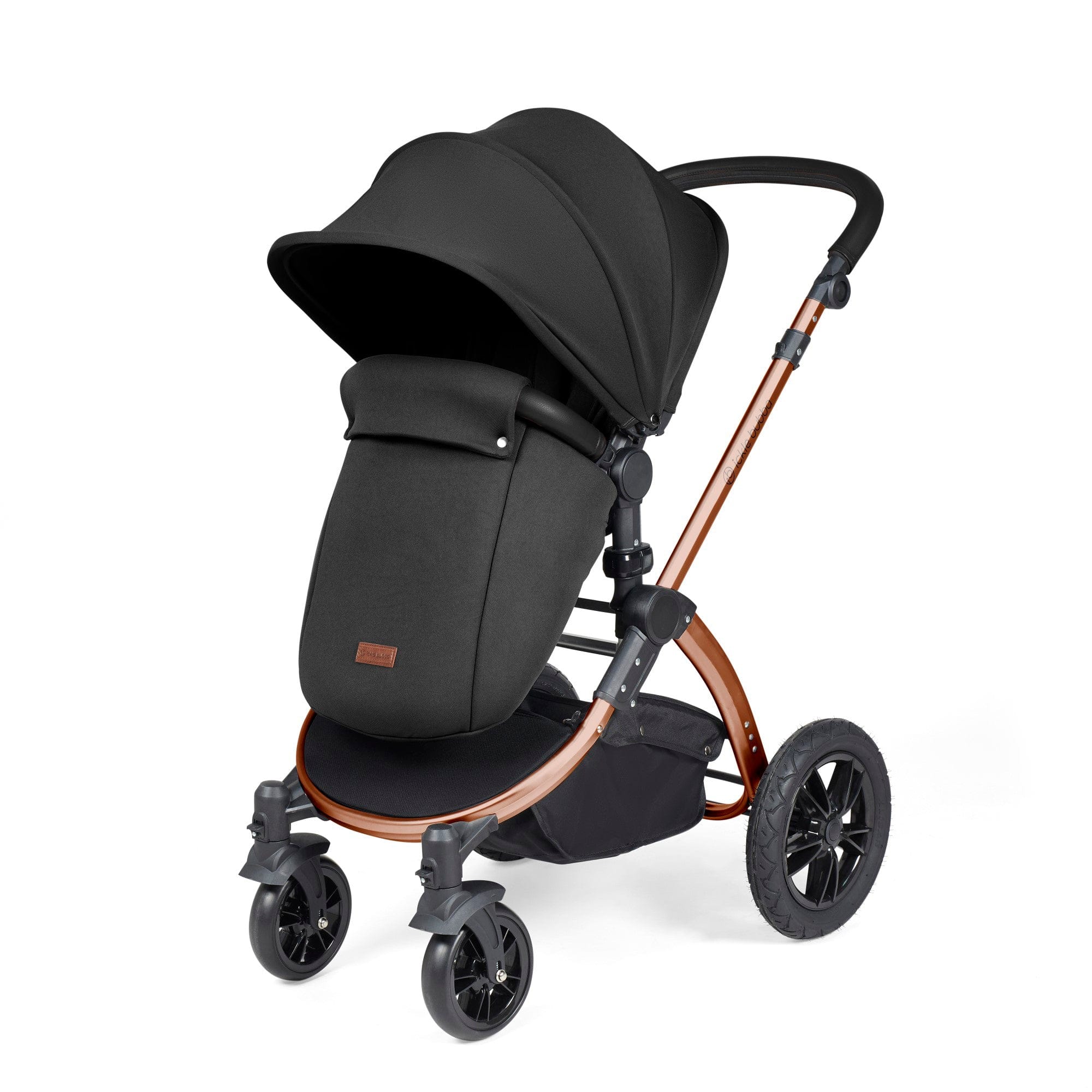 Ickle Bubba Stomp Luxe 12 Piece Travel System with i-Size Nimbus Car Seat & Spin ISOFIX Base - Bronze / Midnight / Black - Image 6