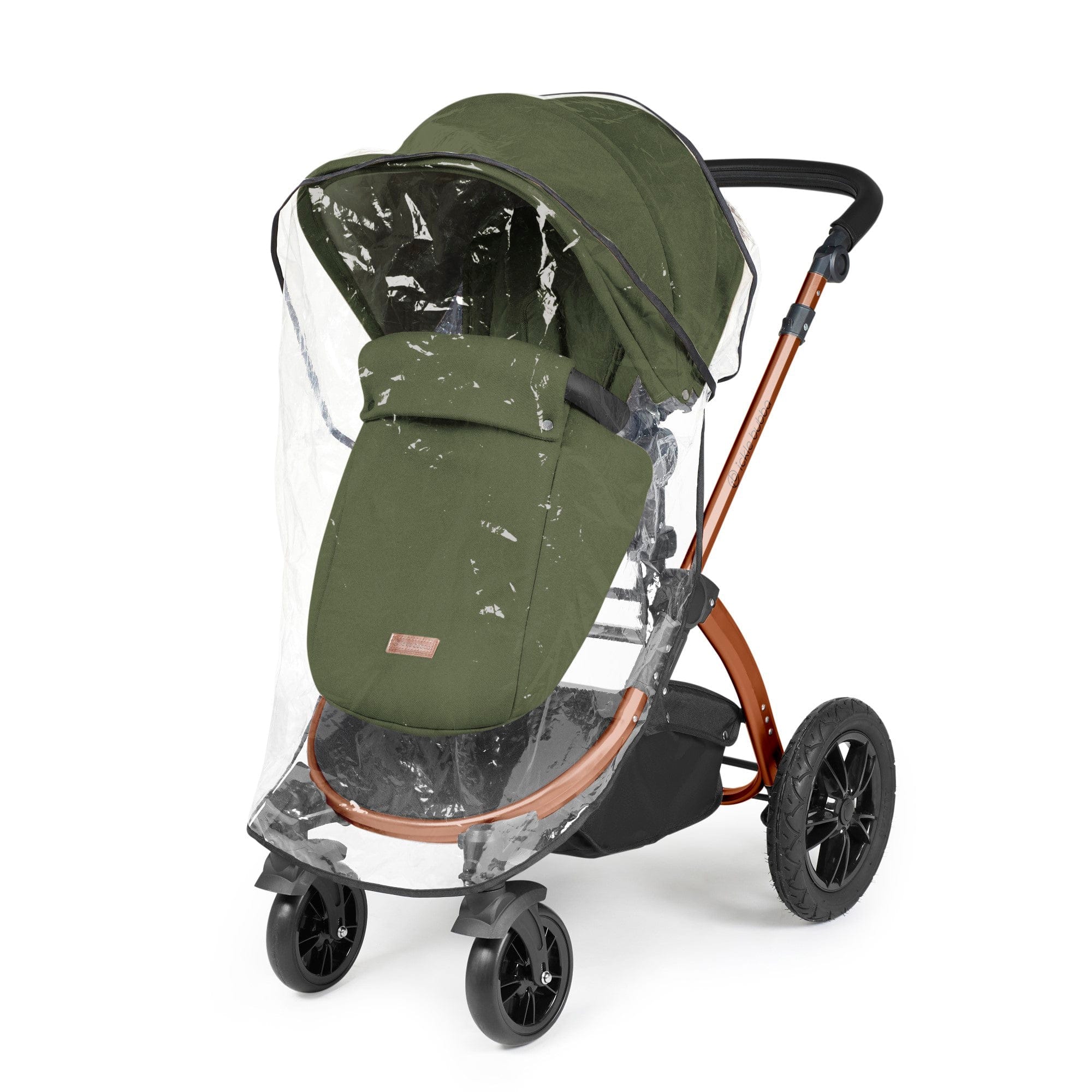 Ickle Bubba Stomp Luxe 12 Piece Travel System with i-Size Nimbus Car Seat & Spin ISOFIX Base - Bronze / Woodland / Black - Image 15