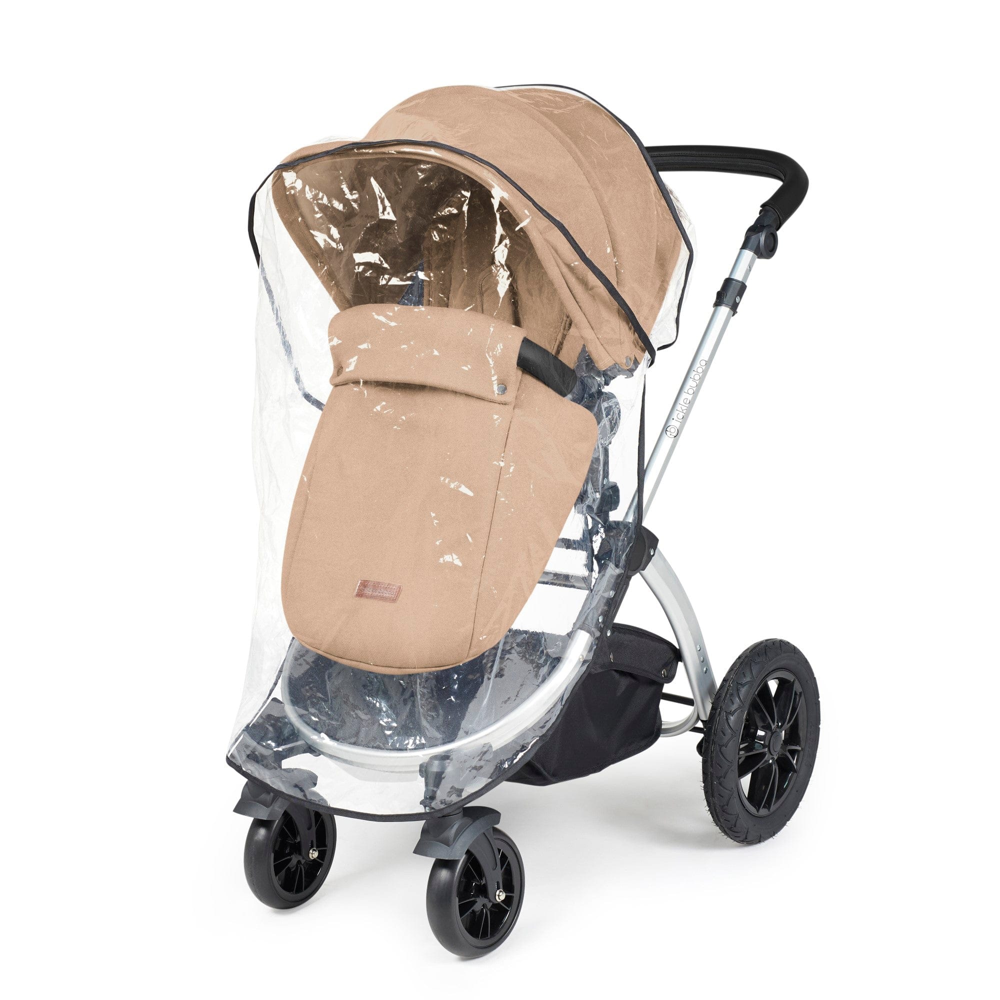 Ickle Bubba Stomp Luxe 12 Piece Travel System with i-Size Nimbus Car Seat & Spin ISOFIX Base - Silver / Desert / Black - Image 15