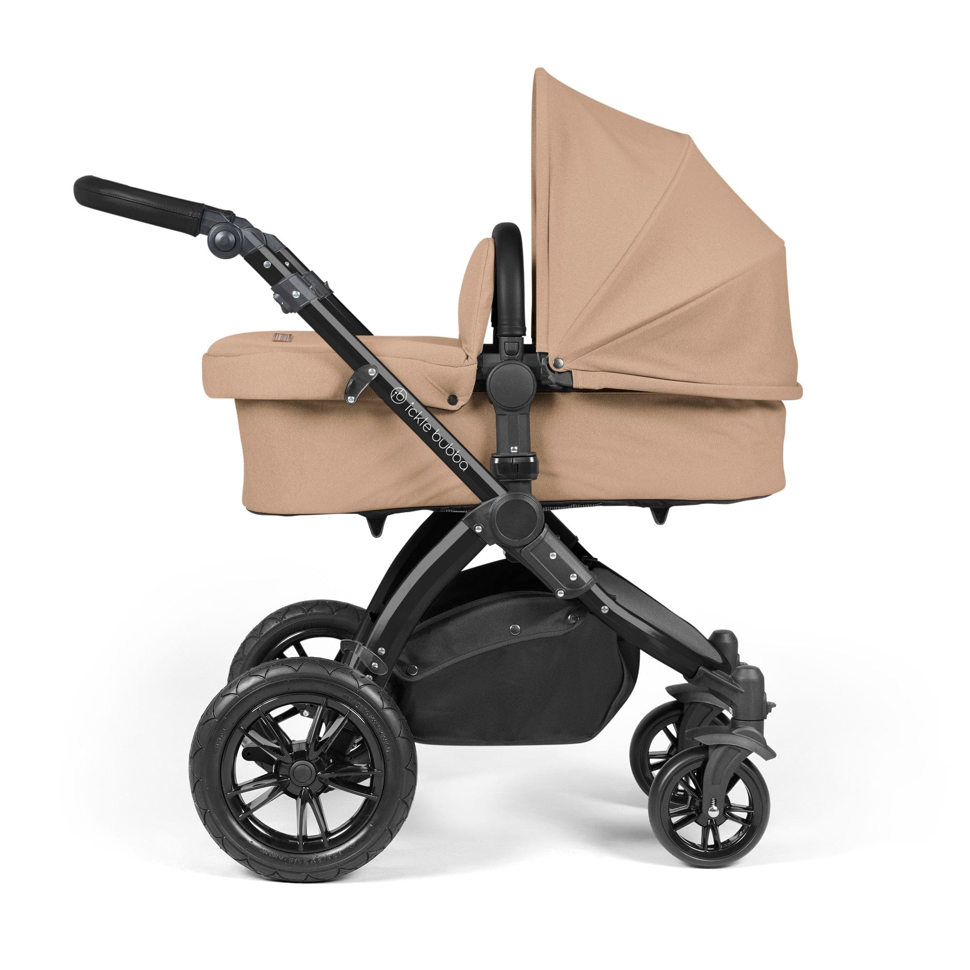 Ickle Bubba Stomp Luxe 9 Piece Pram - Black / Desert / Black - Image 3