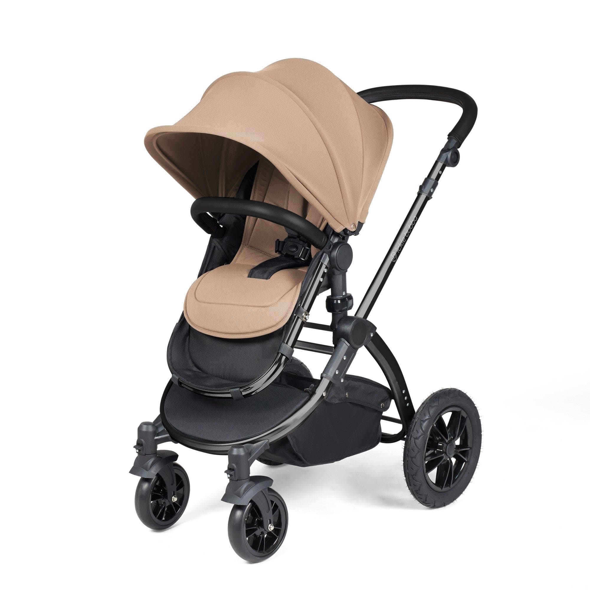 Ickle Bubba Stomp Luxe 9 Piece Pram - Black / Desert / Black - Image 6