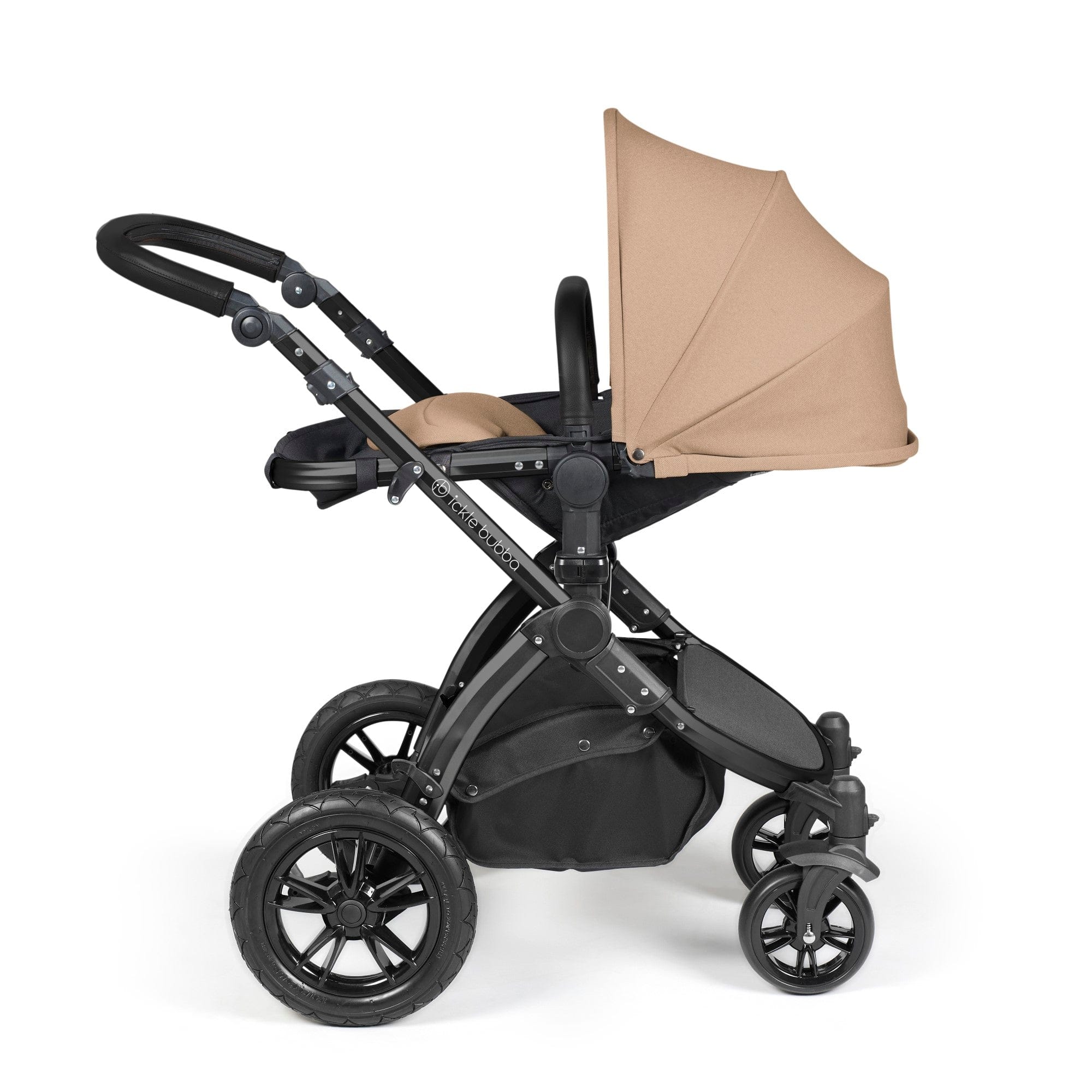 Ickle Bubba Stomp Luxe 9 Piece Pram - Black / Desert / Black - Image 8
