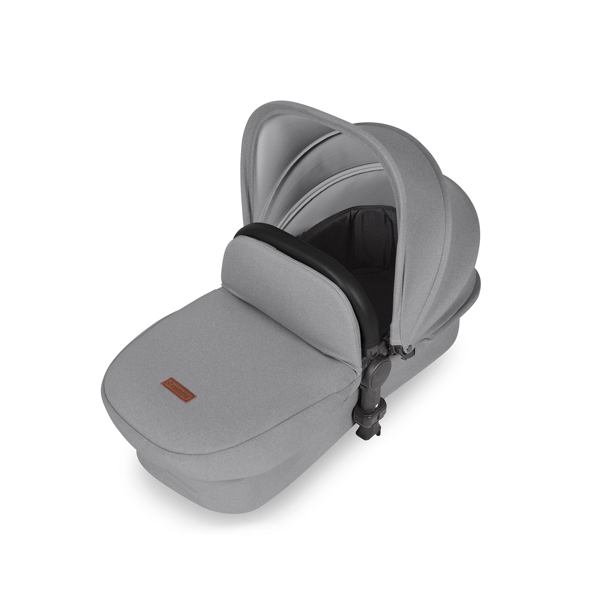 Ickle Bubba Stomp Luxe 9 Piece Pram - Black / Pearl Grey / Black - Image 14