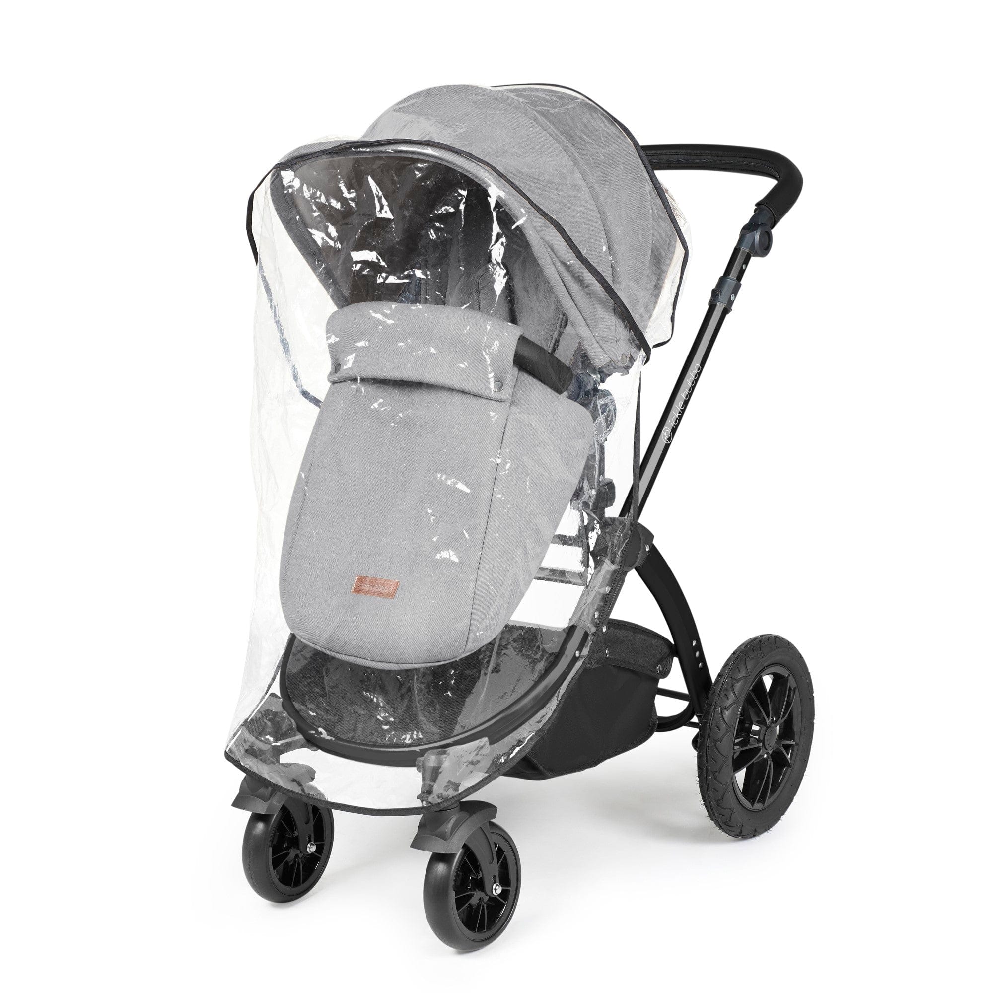 Ickle Bubba Stomp Luxe 9 Piece Pram - Black / Pearl Grey / Black - Image 9