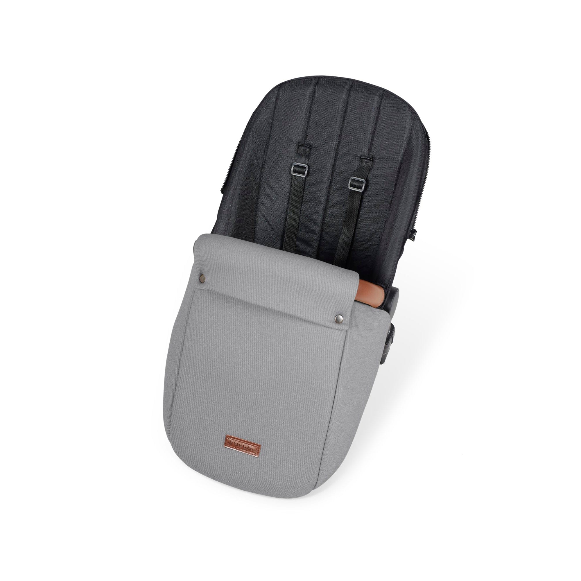 Ickle Bubba Stomp Luxe 9 Piece Pram - Black / Pearl Grey / Tan - Image 15