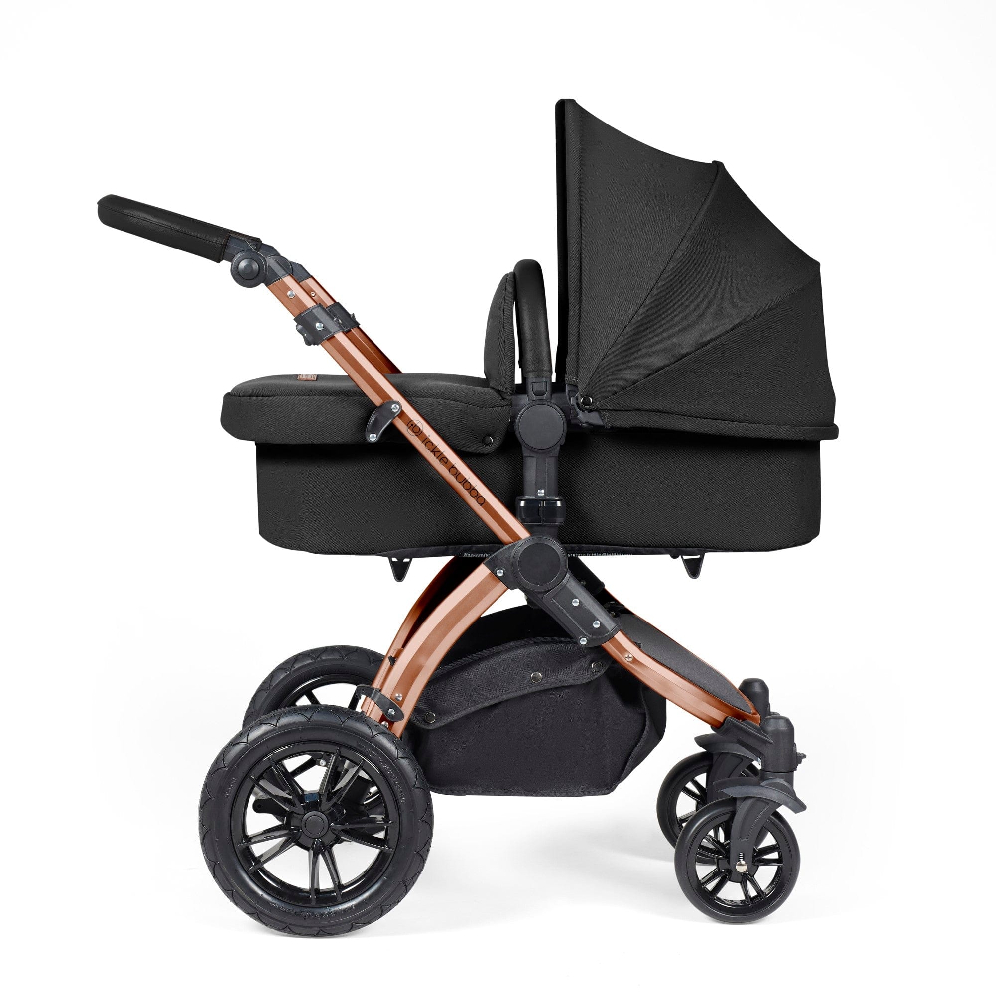 Ickle Bubba Stomp Luxe 9 Piece Pram - Bronze / Midnight / Black - Image 3