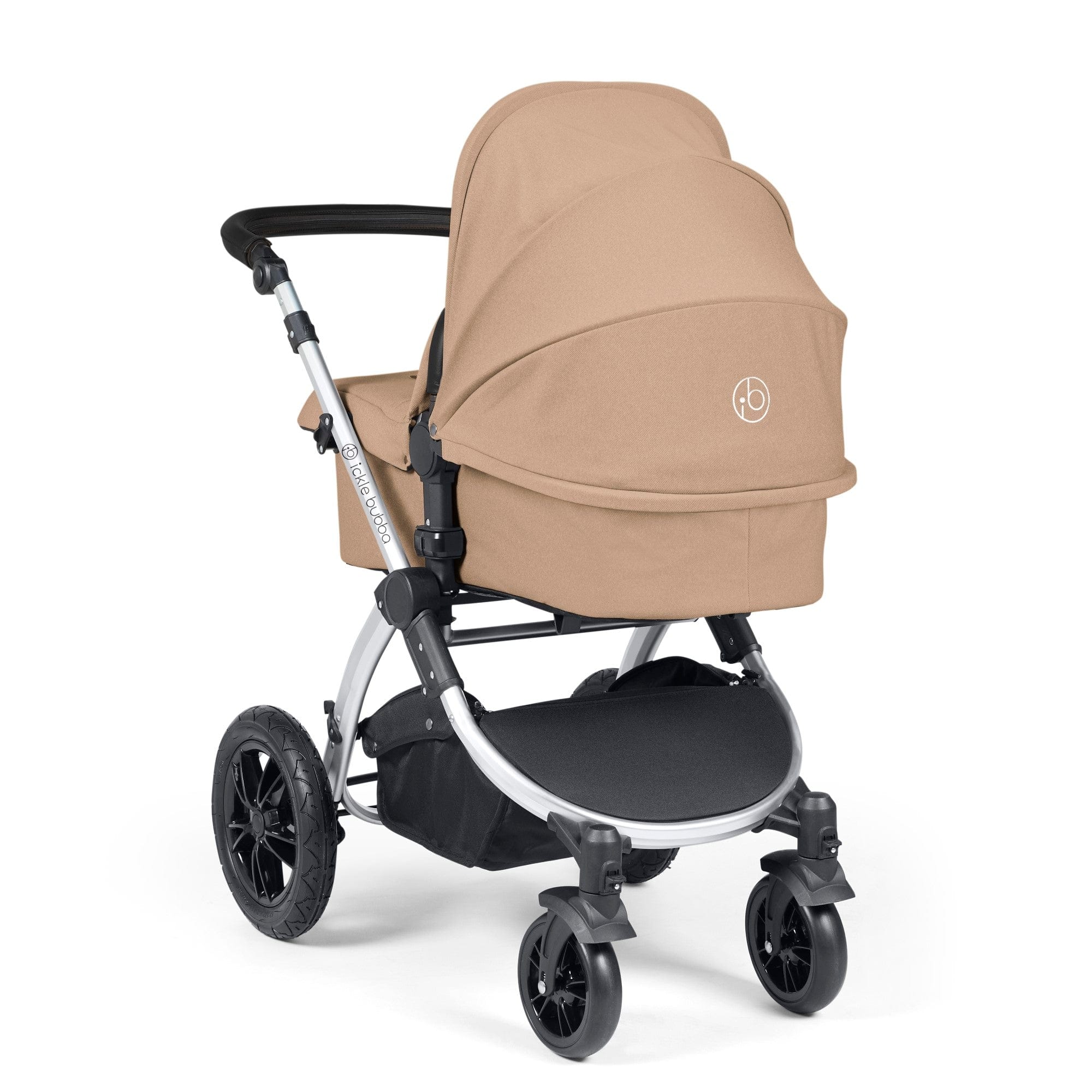 Ickle Bubba Stomp Luxe 9 Piece Pram - Silver / Desert / Black - Image 4