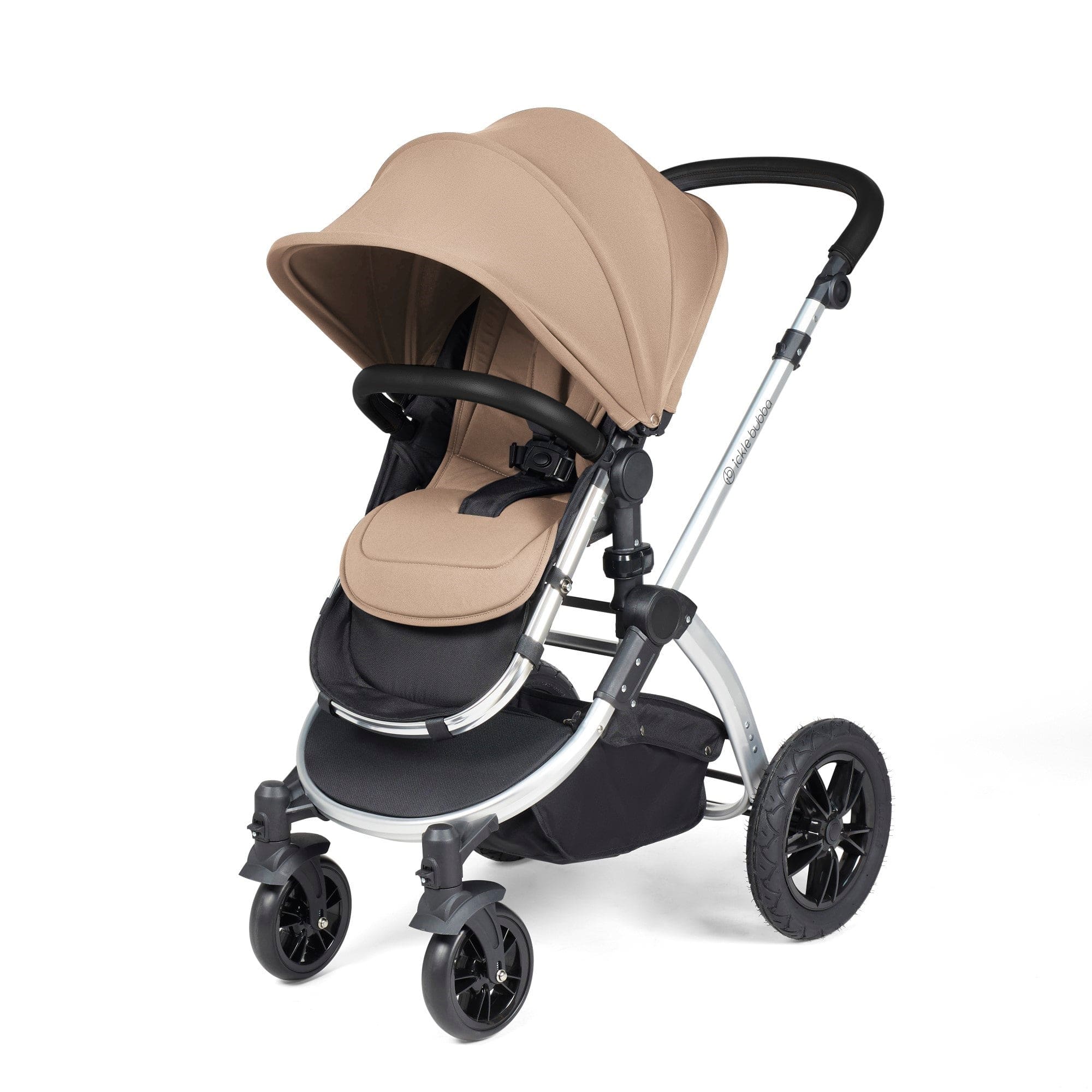Ickle Bubba Stomp Luxe 9 Piece Pram - Silver / Desert / Black - Image 5