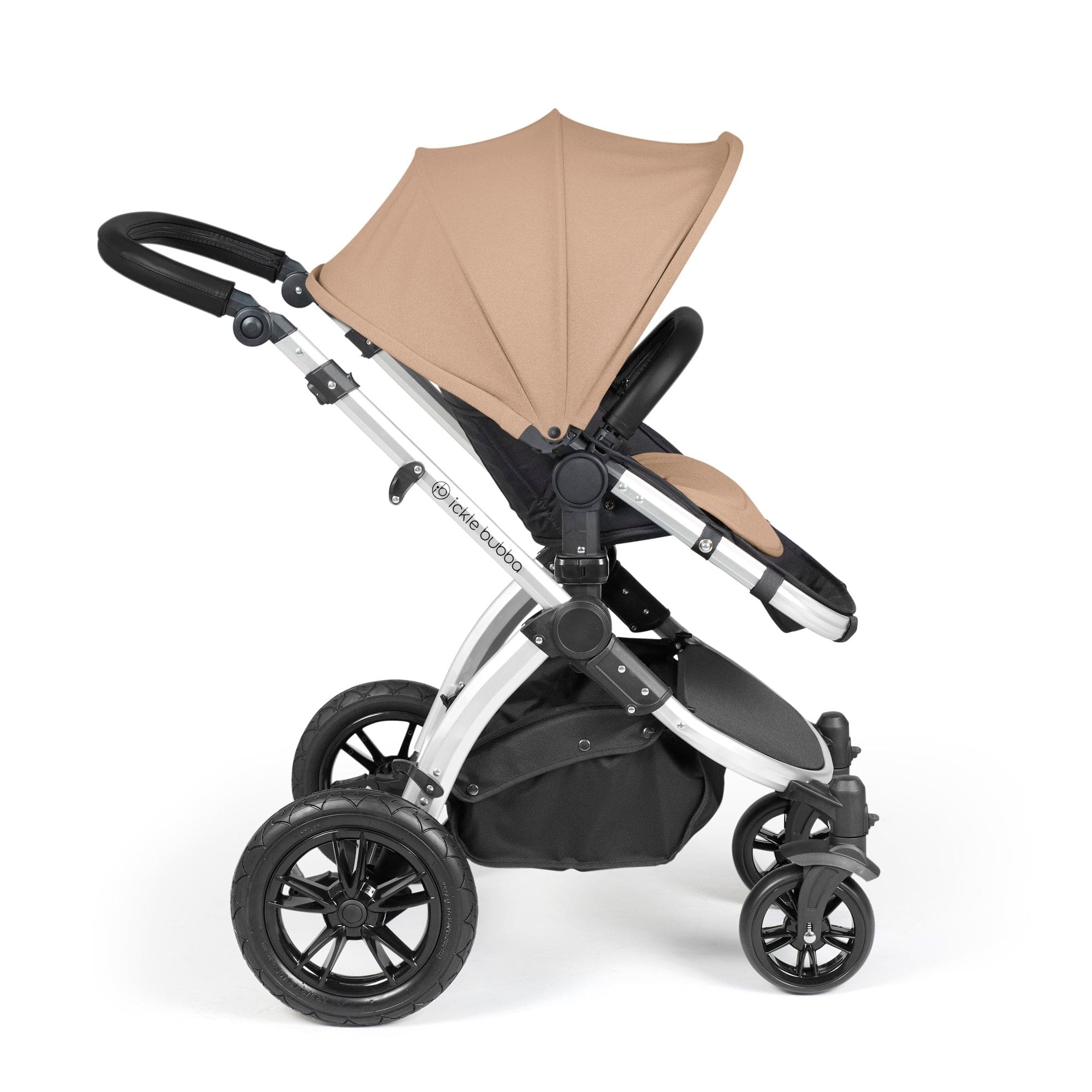 Ickle Bubba Stomp Luxe 9 Piece Pram - Silver / Desert / Black - Image 7