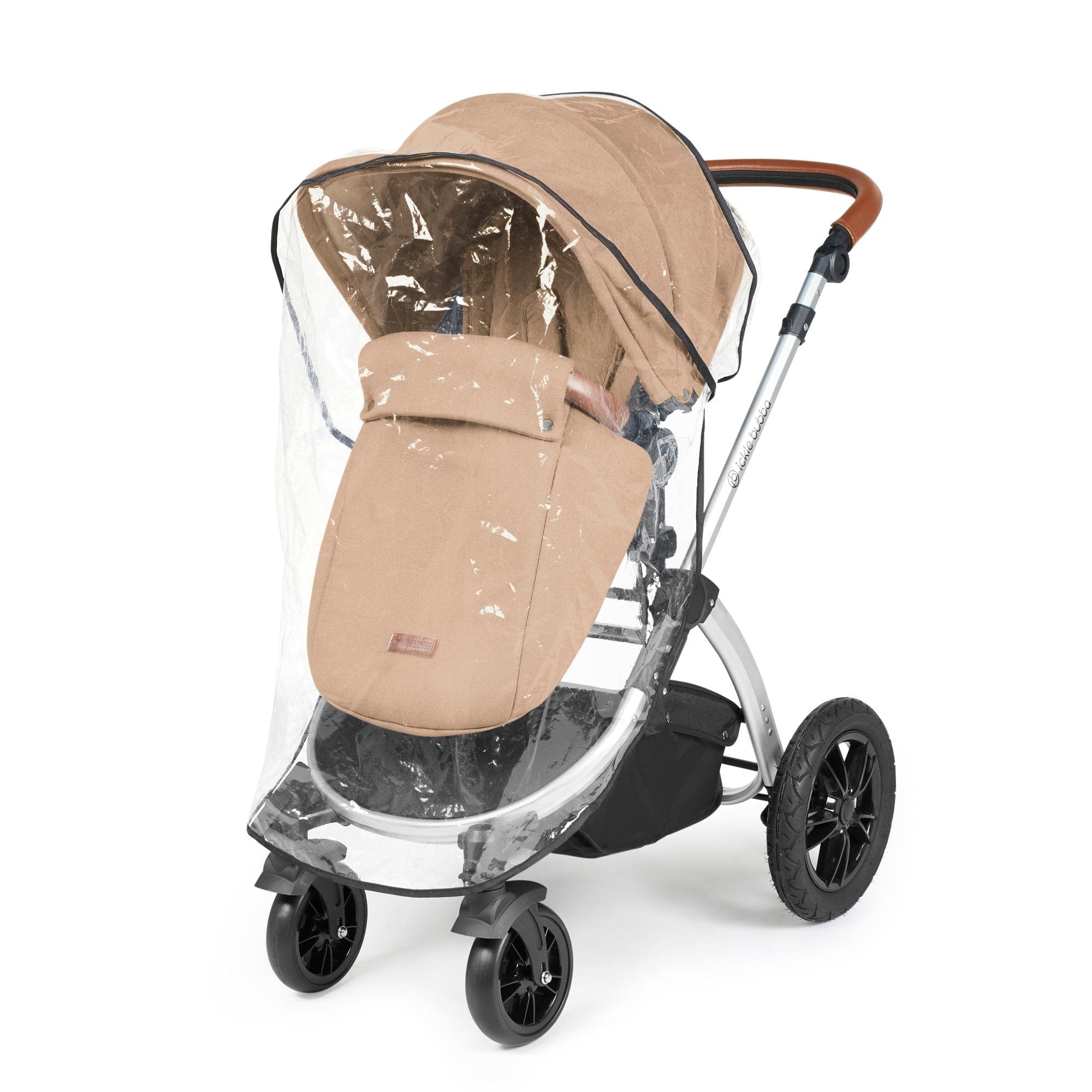 Ickle Bubba Stomp Luxe 9 Piece Pram - Silver / Desert / Tan - Image 10