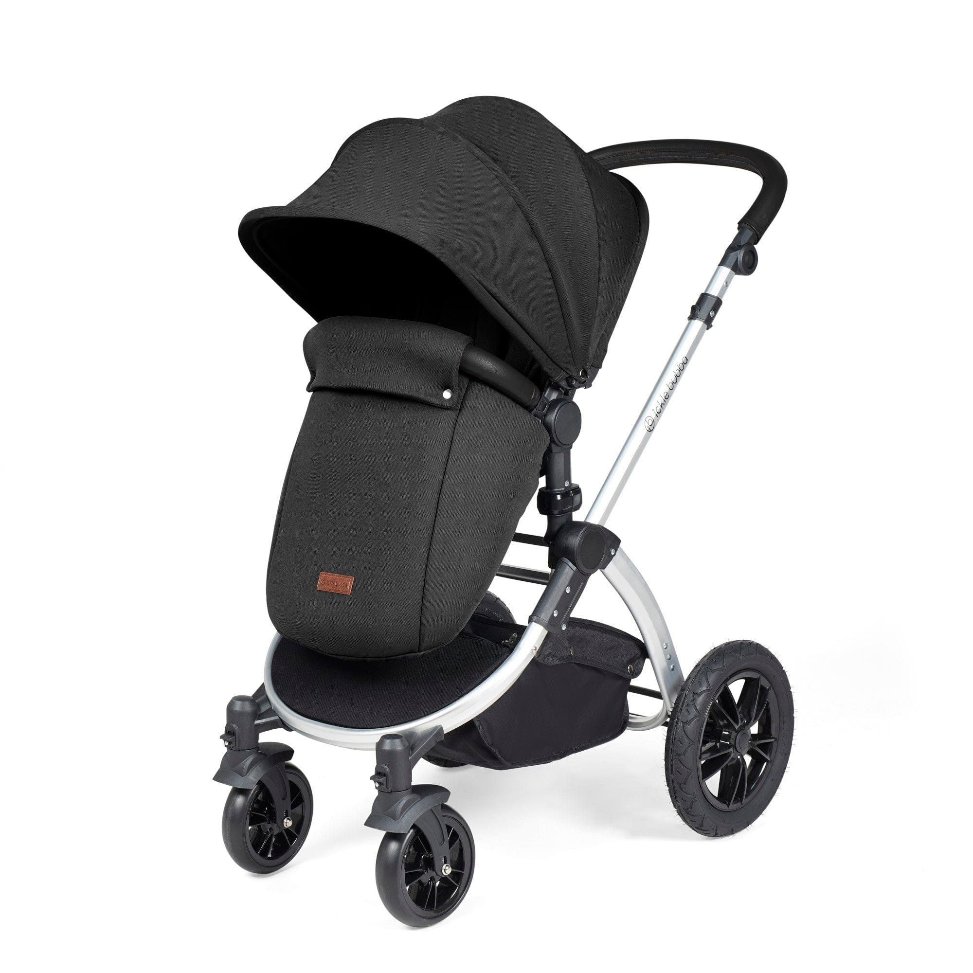 Ickle Bubba Stomp Luxe 9 Piece Pram - Silver / Midnight / Black - Image 6