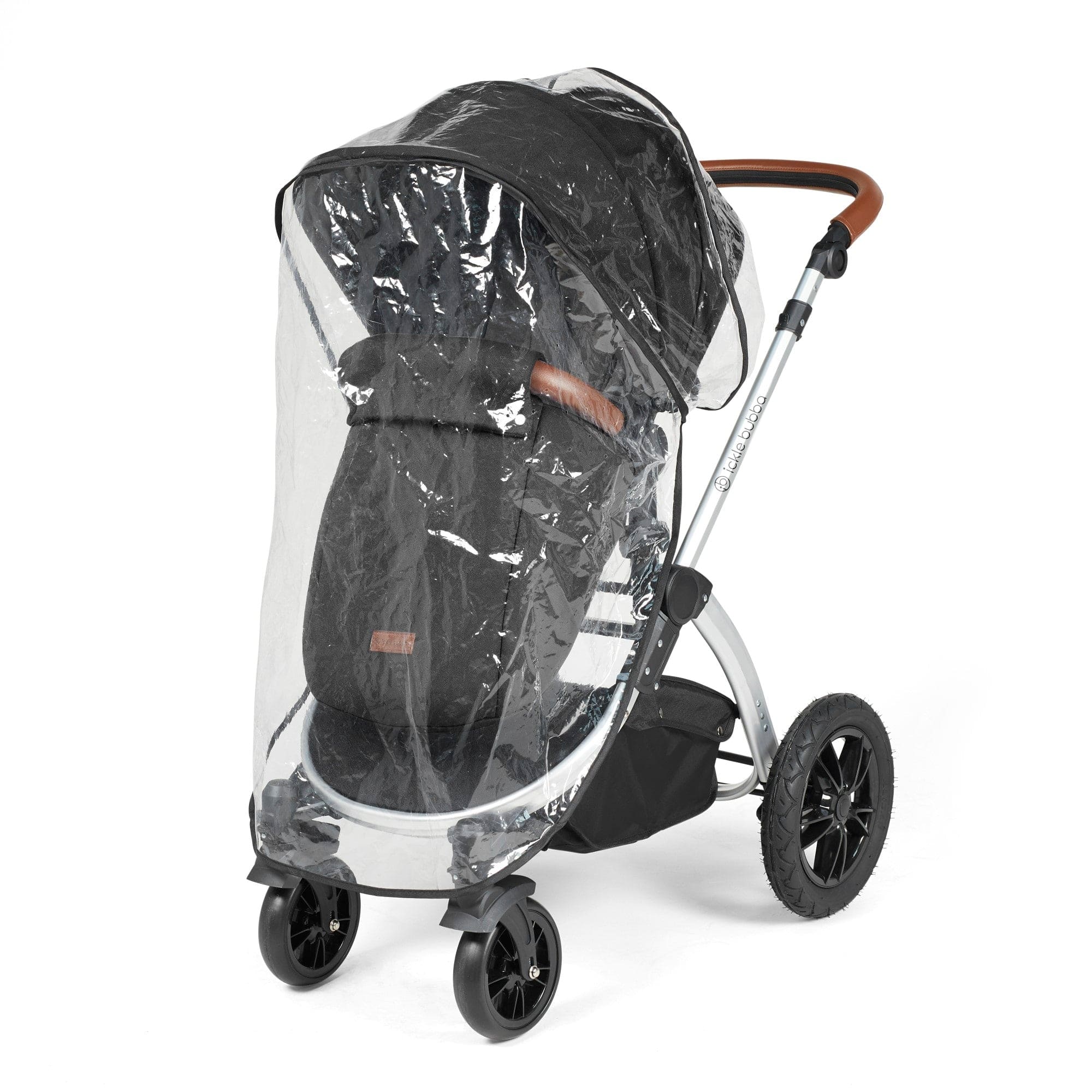 Ickle Bubba Stomp Luxe 9 Piece Pram - Silver / Midnight / Tan - Image 10