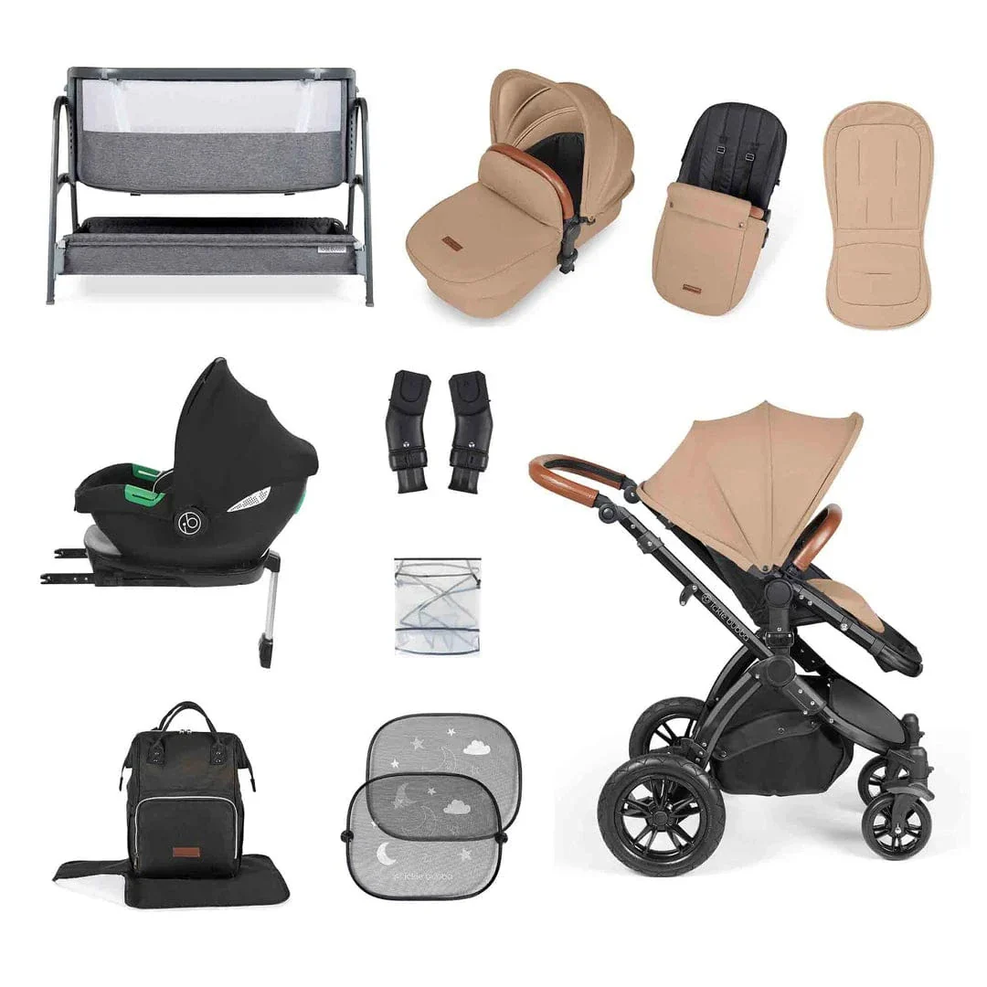 Ickle Bubba Stomp Luxe (Cirrus) Travel System with Bubba & Me - Black / Desert / Tan