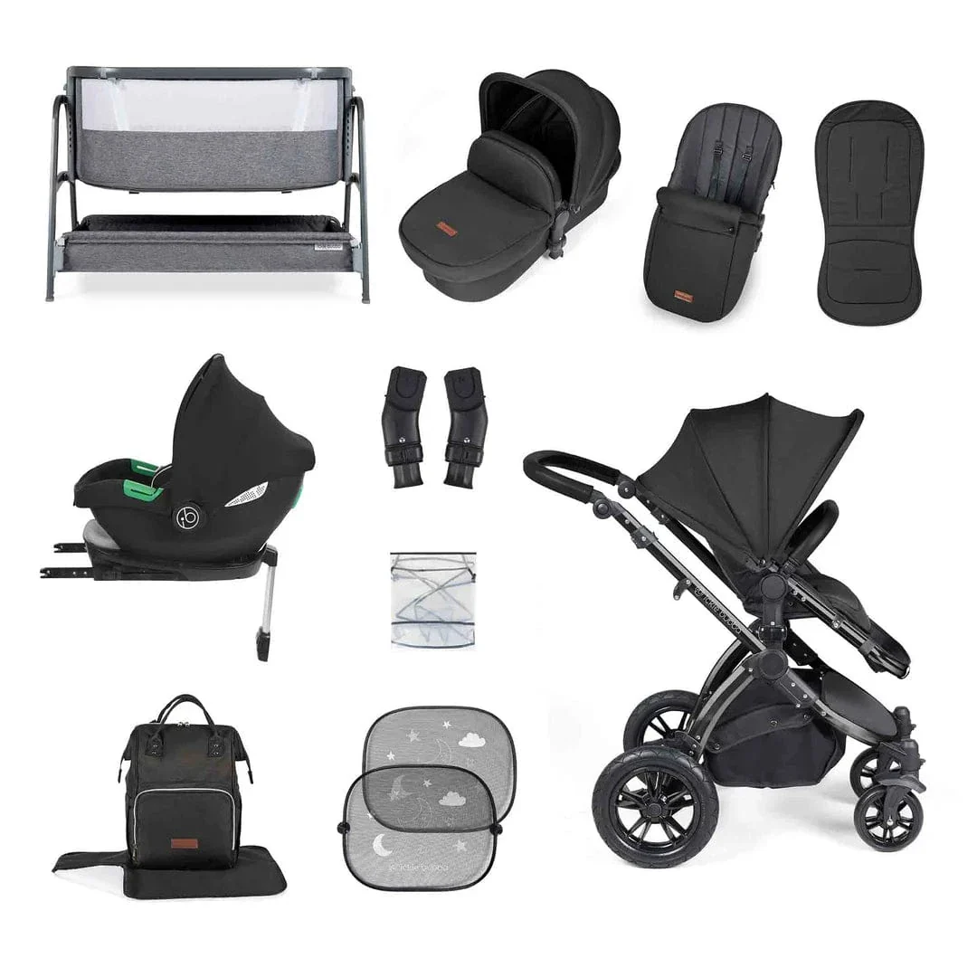 Ickle Bubba Stomp Luxe (Cirrus) Travel System with Bubba & Me - Black / Midnight / Black