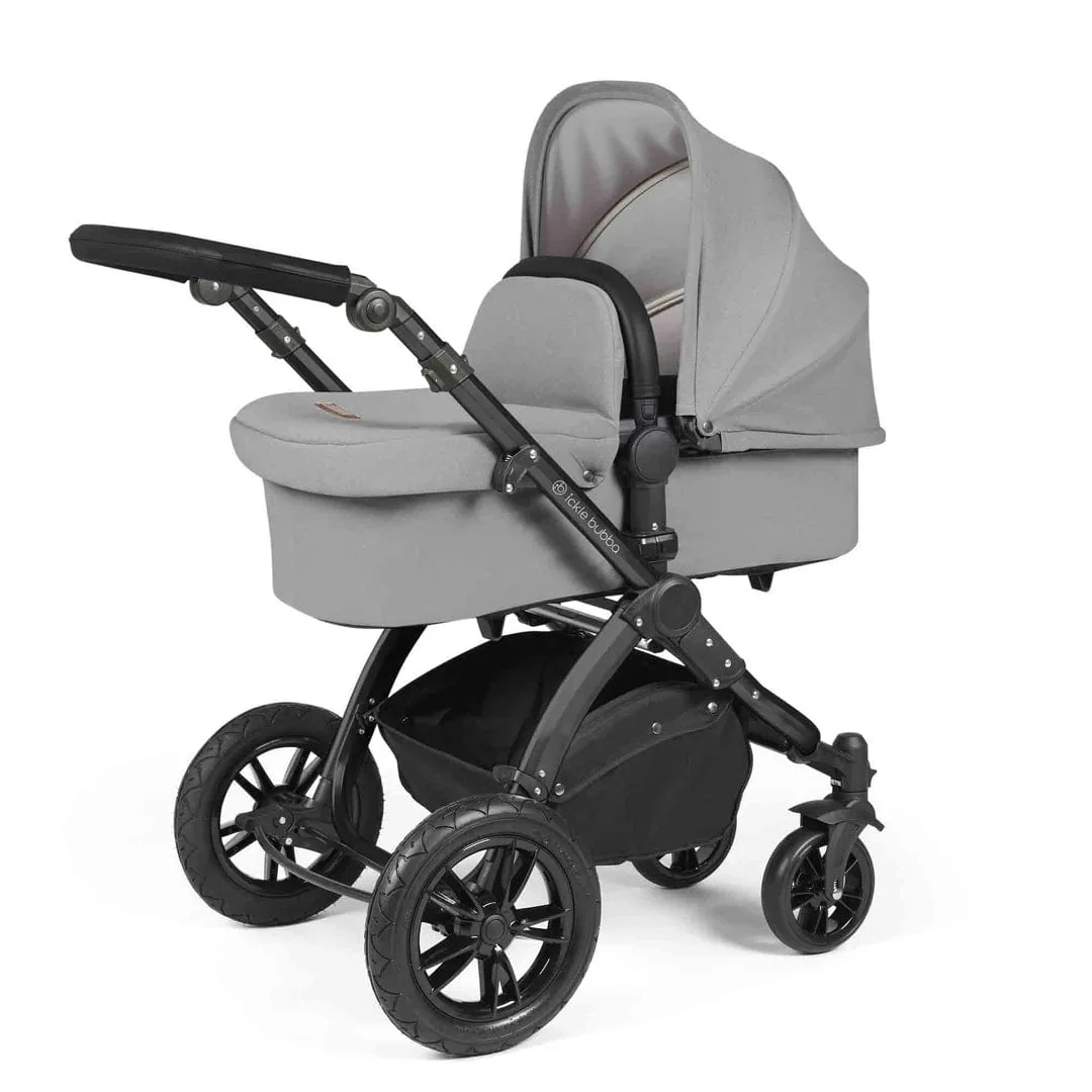 Ickle Bubba Stomp Luxe (Cirrus) Travel System with Bubba & Me - Black / Pearl Grey / Black - Image 2