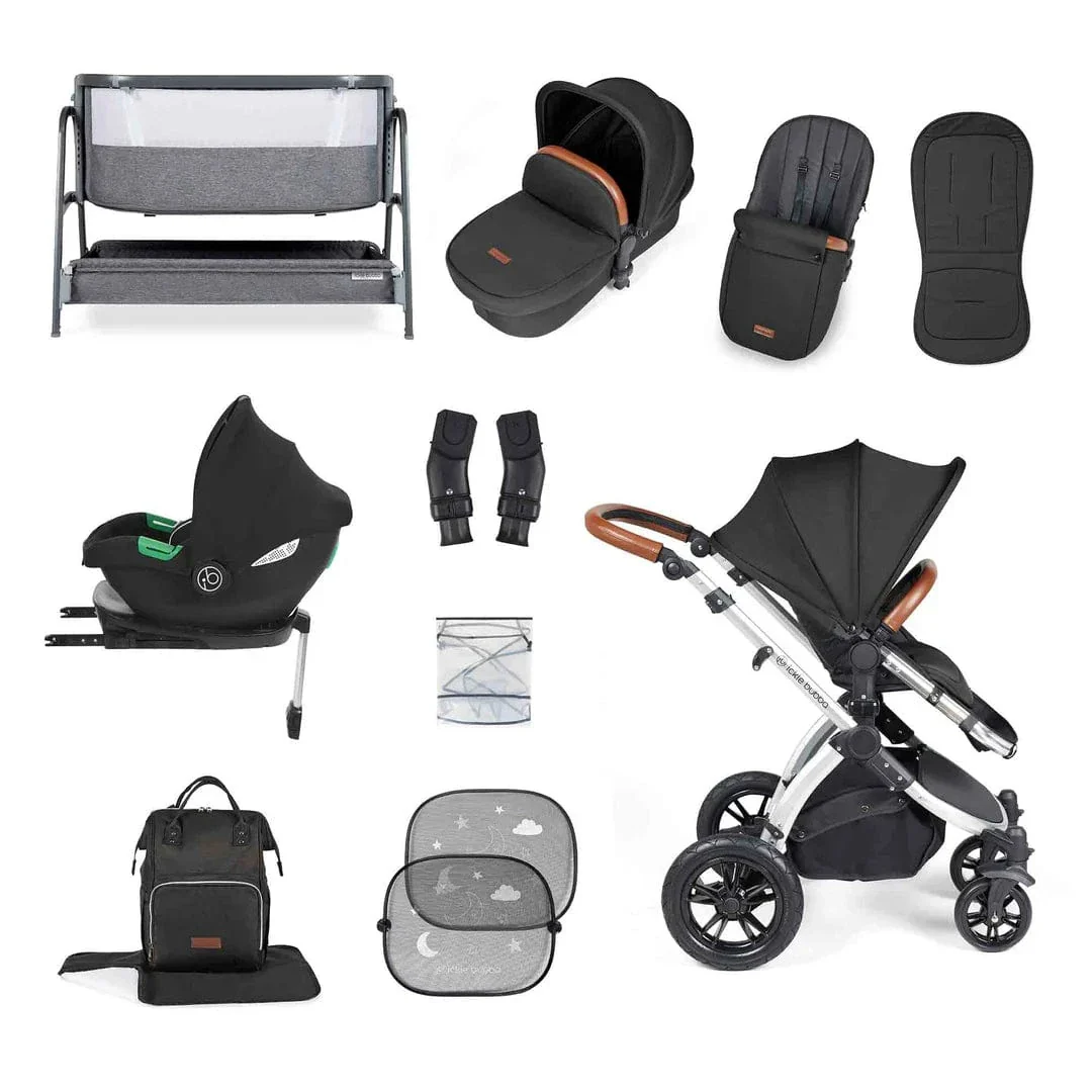 Ickle Bubba Stomp Luxe (Cirrus) Travel System with Bubba & Me - Silver / Midnight / Tan