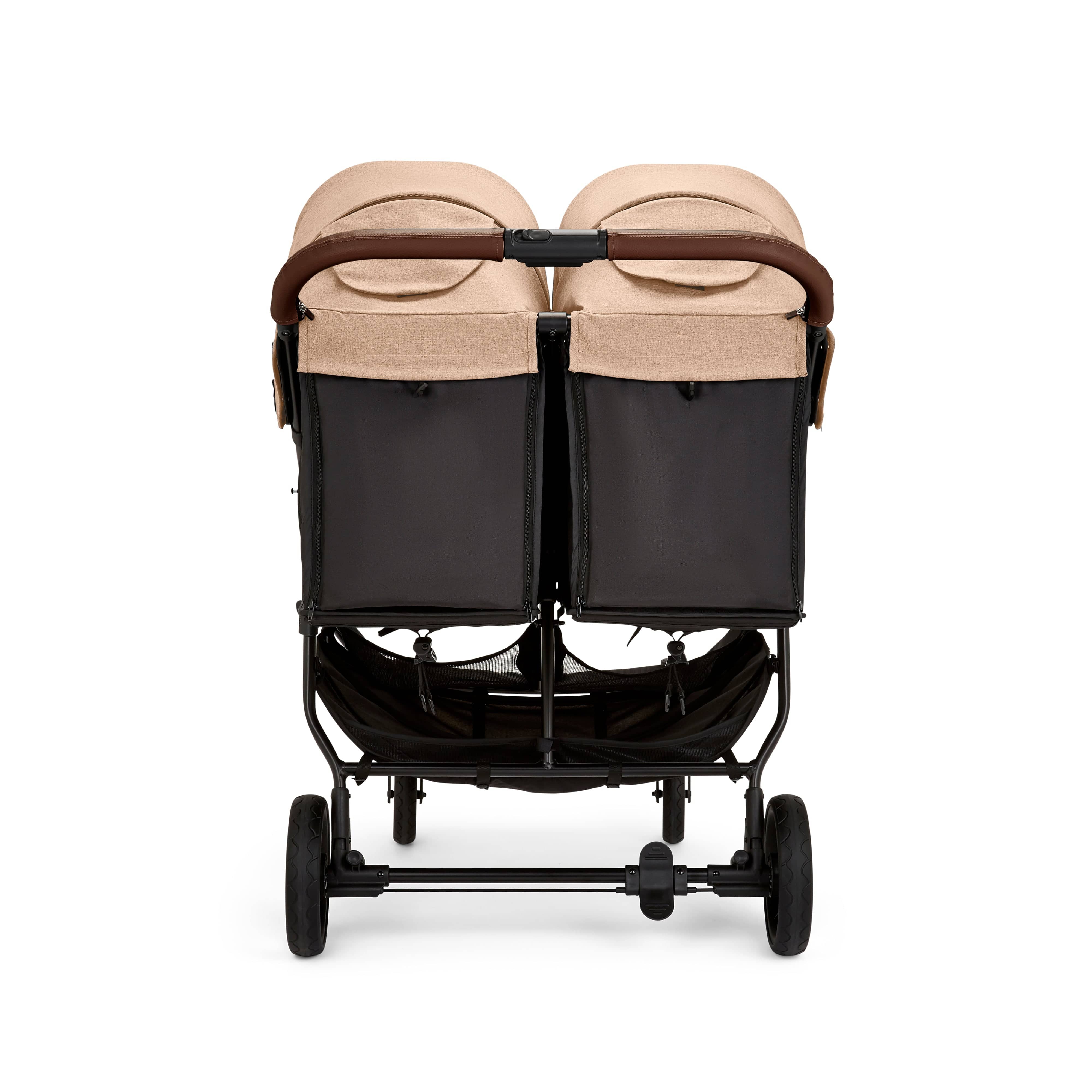 Ickle Bubba Venus Double Stroller - Black / Biscuit / Tan - Image 7
