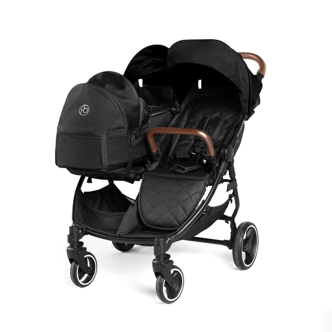 Ickle Bubba Venus Prime Double Stroller - Black Tan - Image 2
