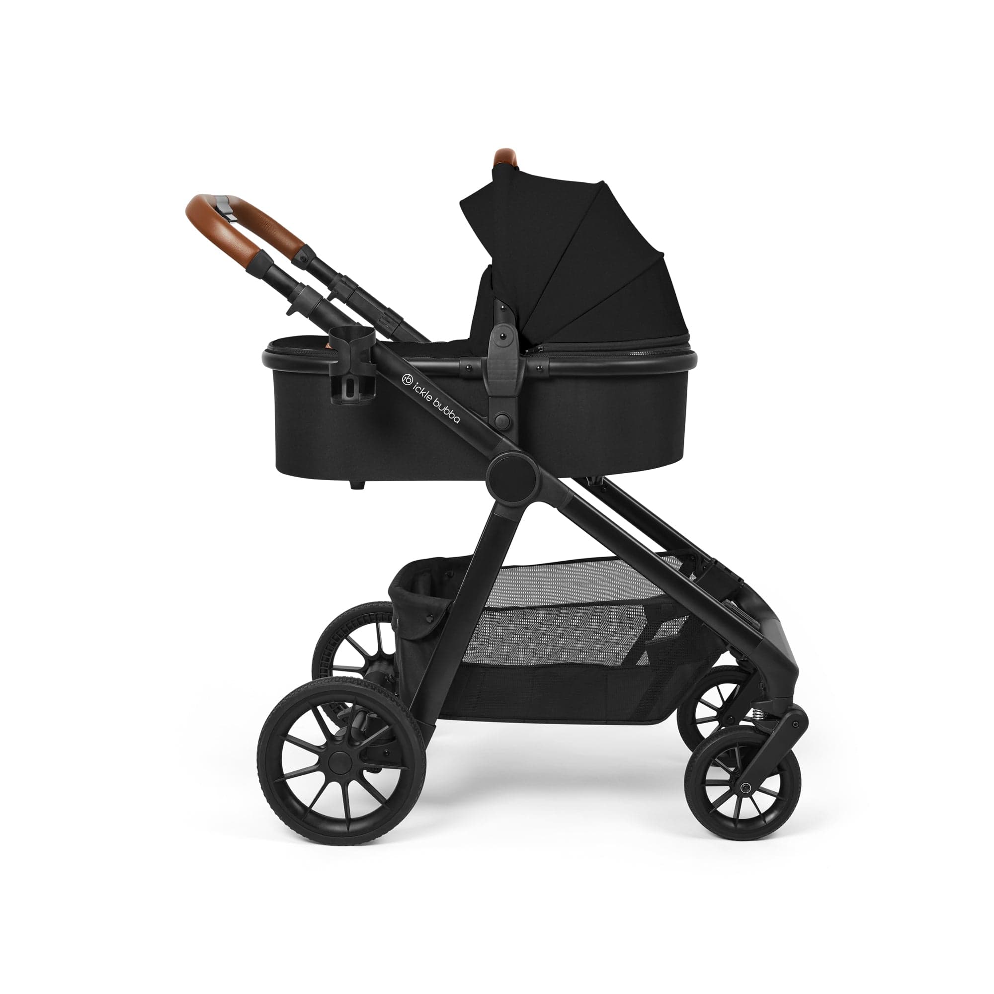 Ickle Bubba Virgo Growing Family 11 Piece Pram - Black / Black / Tan - Image 2