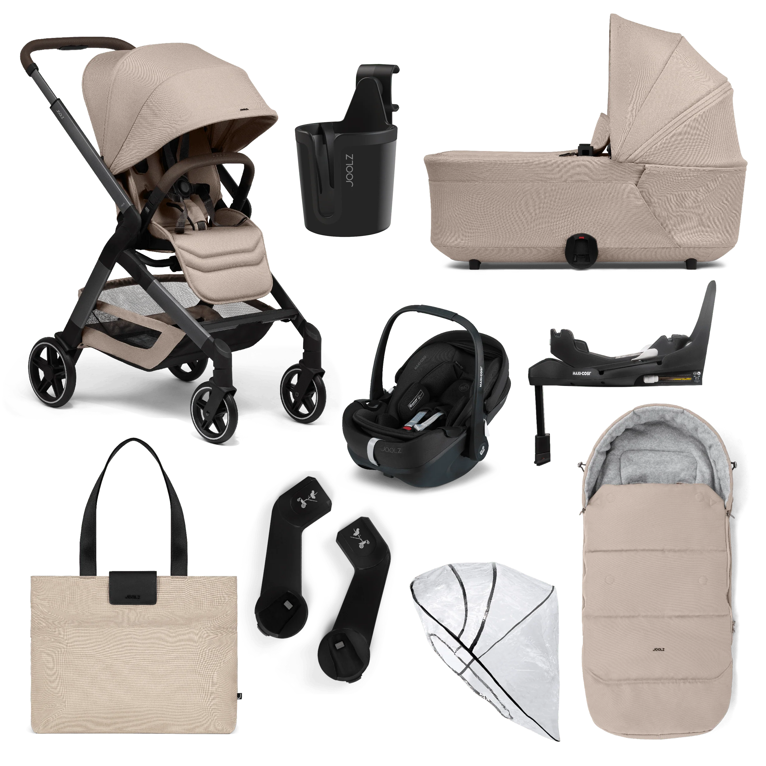 Joolz Hub2 (Pebble 360 PRO2) Travel System - Sandy Taupe