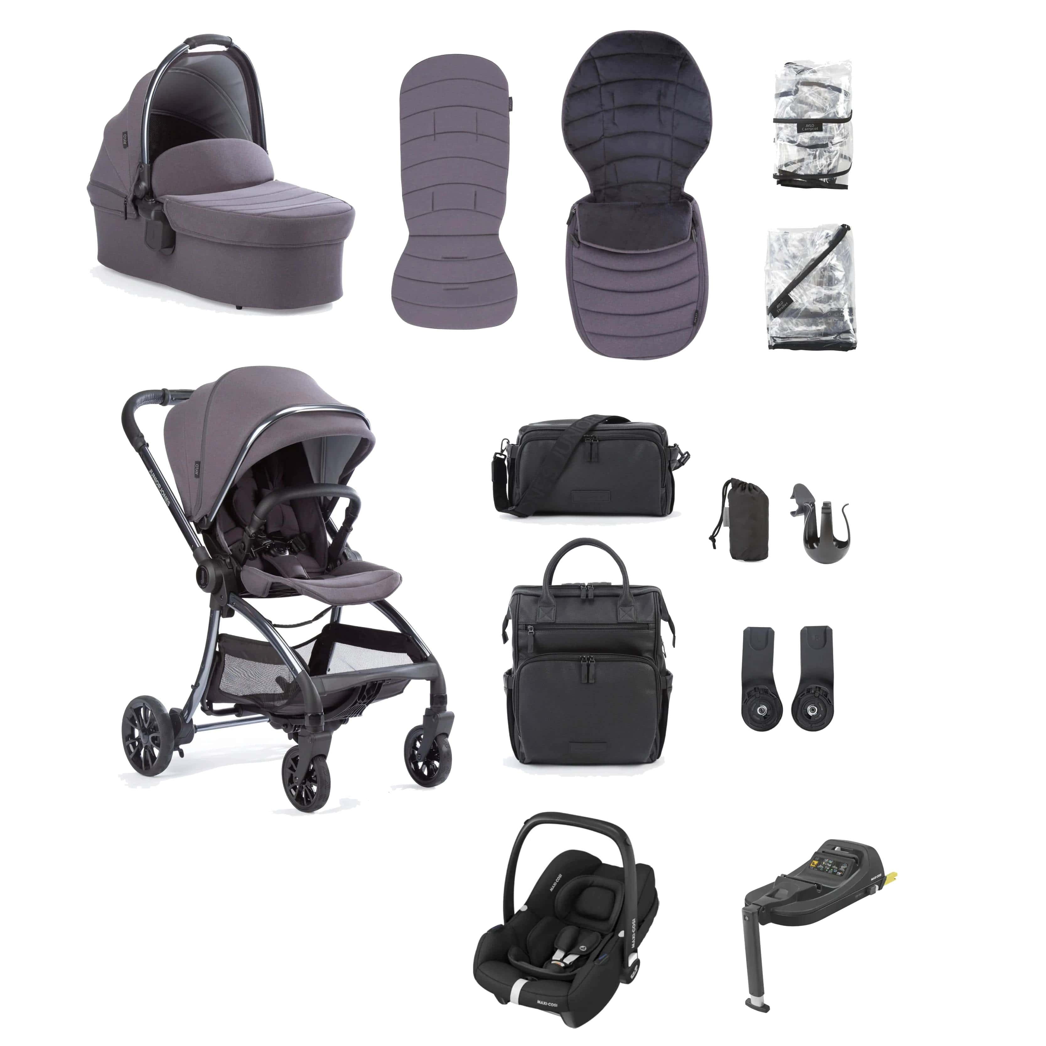 Junior Jones Aylo (Cabriofix i-Size) Travel System - Dark Slate