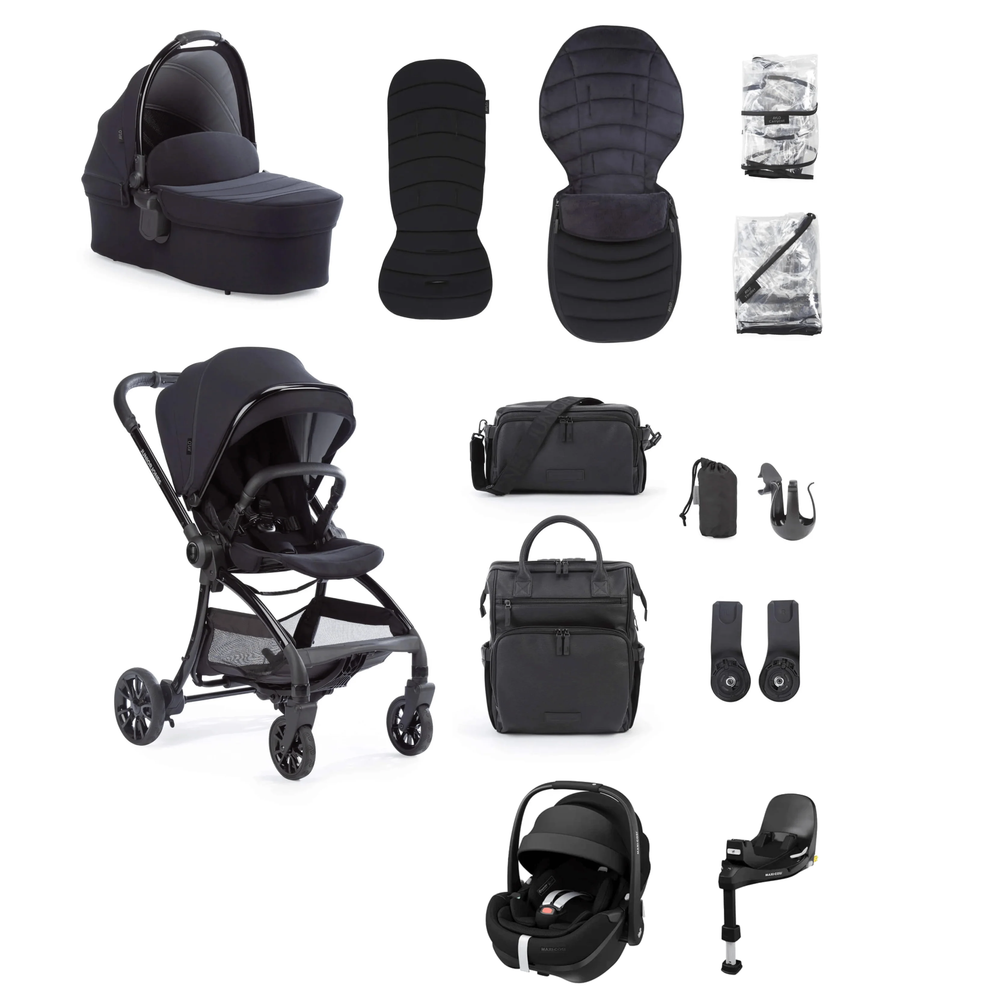 Junior Jones Aylo (Pebble 360 PRO2) Travel System - Rich Black