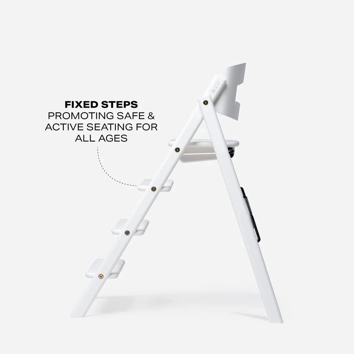 KAOS Klapp Highchair - Smooth Beech / White - Image 2