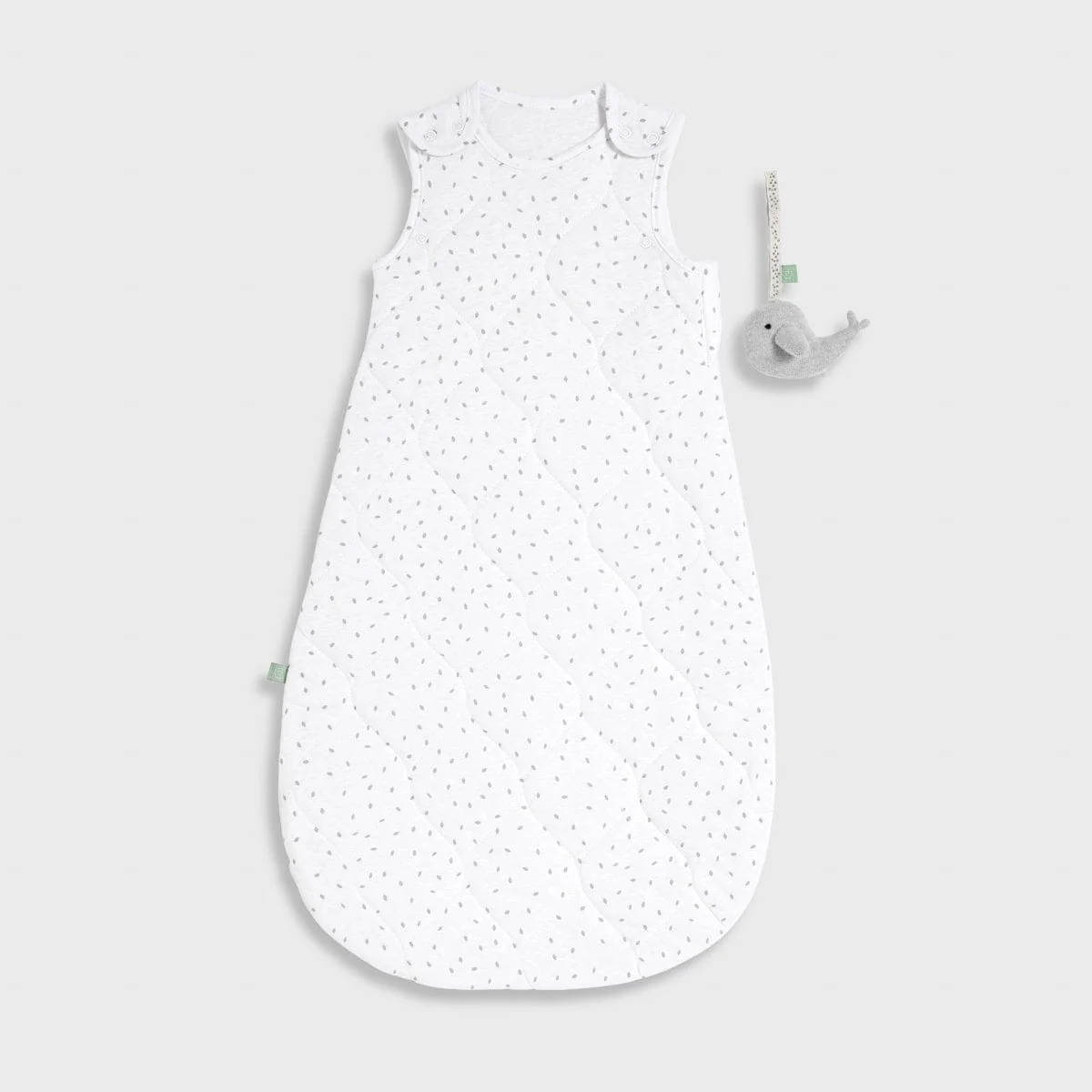 Little Green Sheep Organic Baby Sleeping Bag, 2.5 Tog - White Rice (0-6m) - Image 4