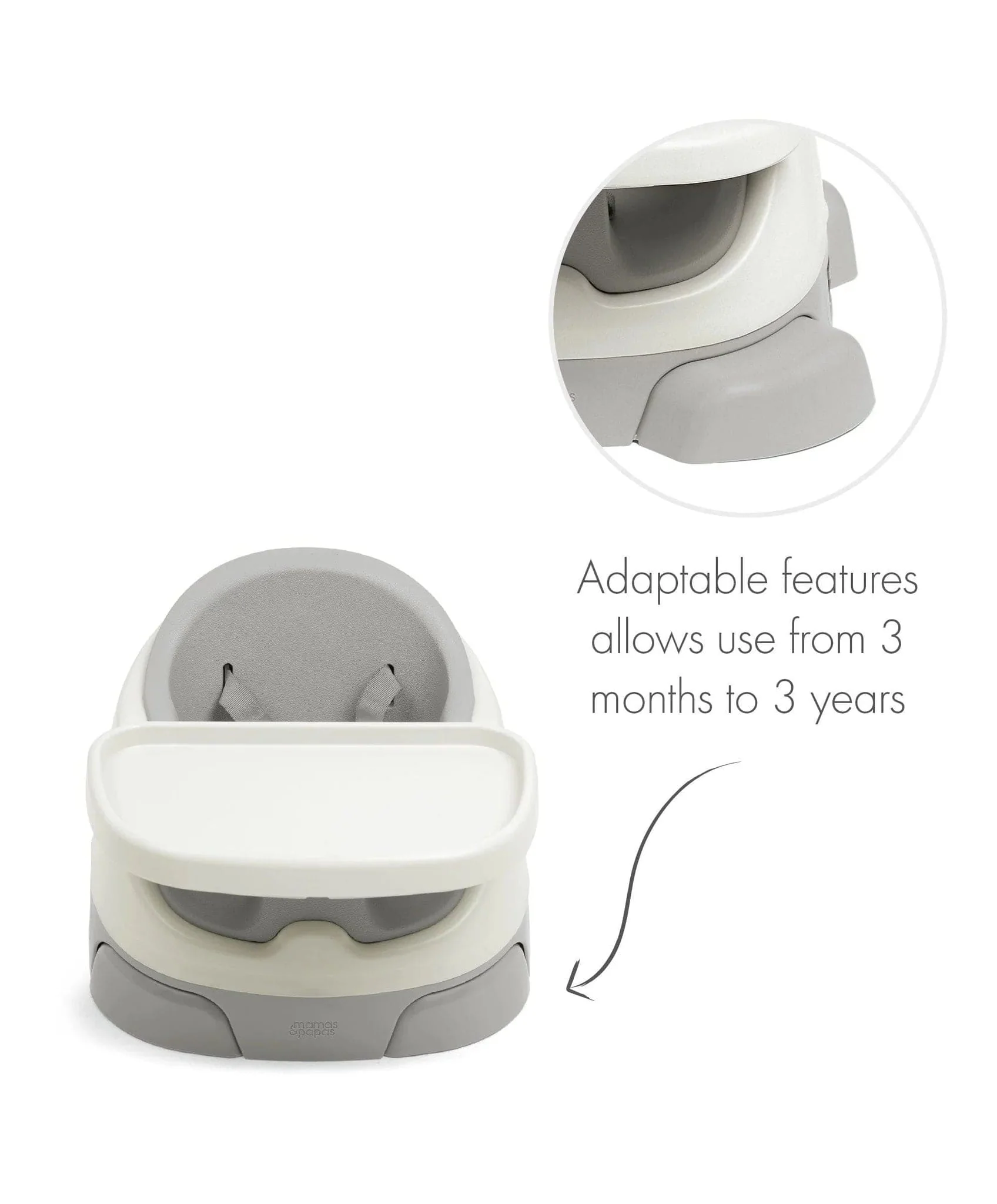 Mamas & Papas Baby Bug & Activity Tray - Pebble Grey - Image 3