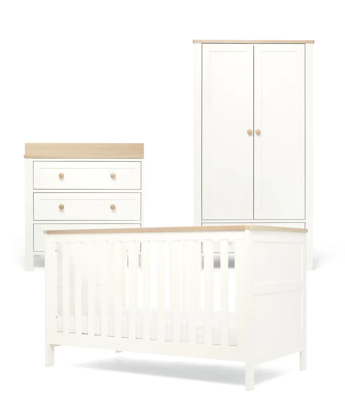 Mamas & Papas Wedmore 4pc Nursery Range - White / Oak - Image 6