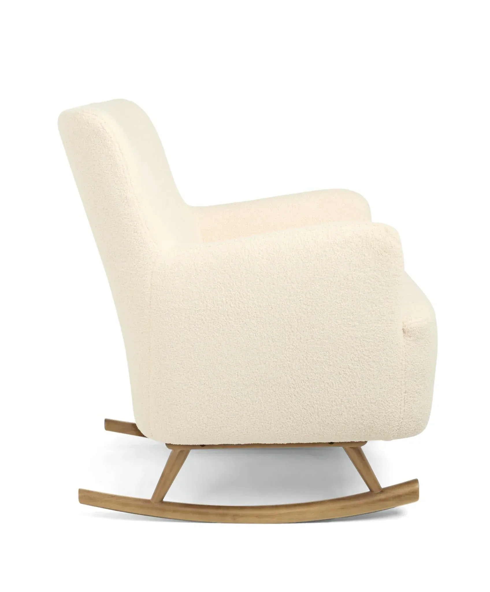 Mamas and Papas Elwood Nursing Chair & Stool - Off White Boucle Weave - Image 5