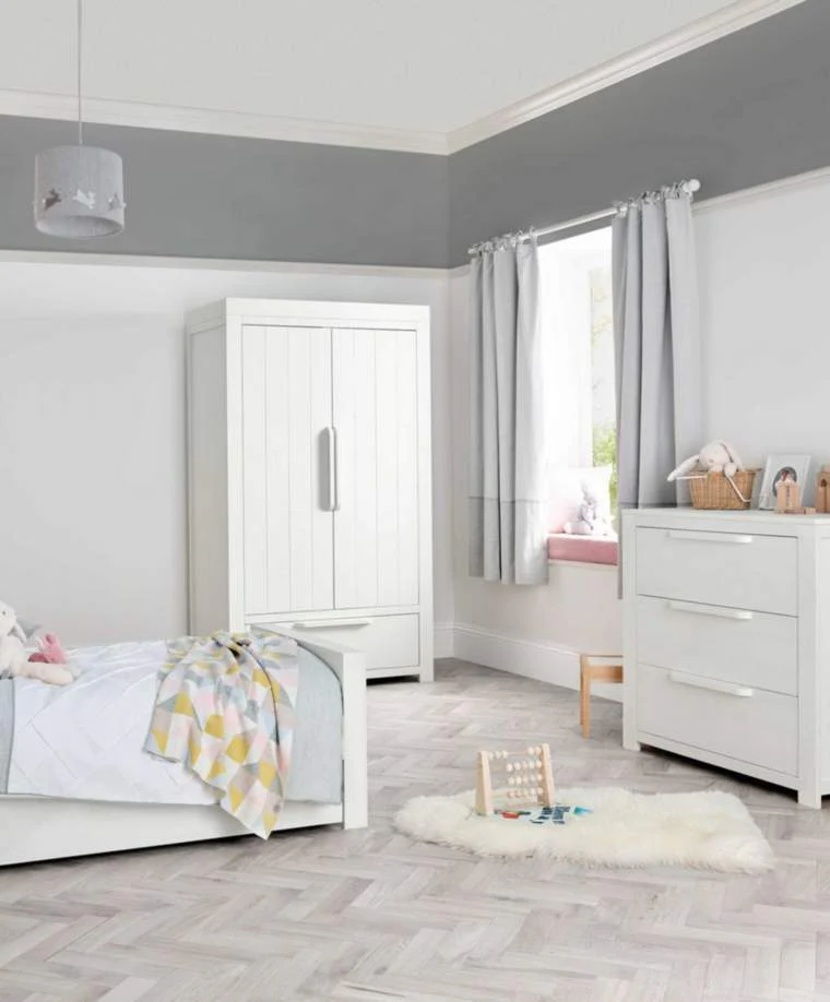 Mamas & Papas Franklin 4pc Furniture Set - White Wash - Image 4