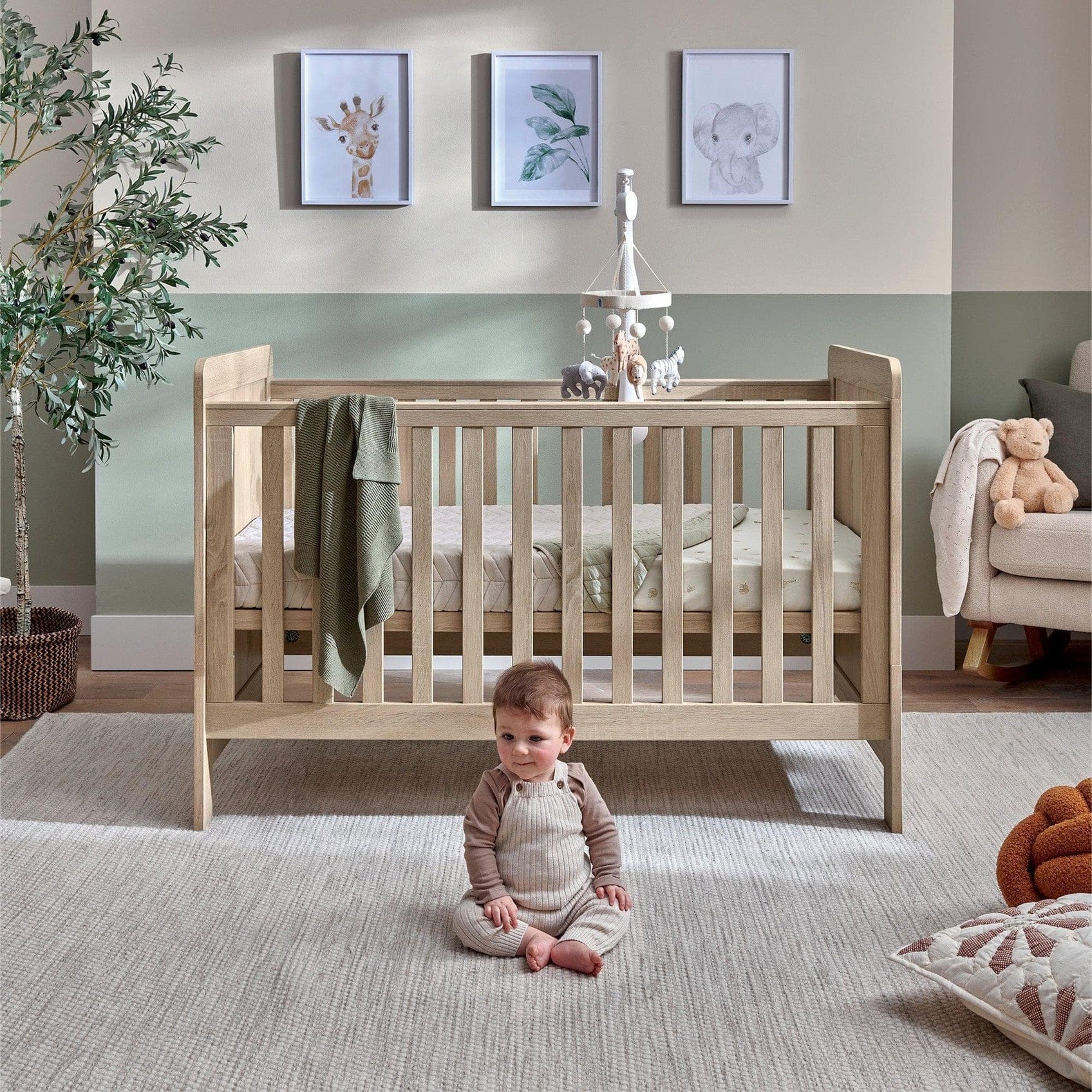 Mamas & Papas Atlas 2pc Furniture Set - Light Oak inc Mattress - Image 3