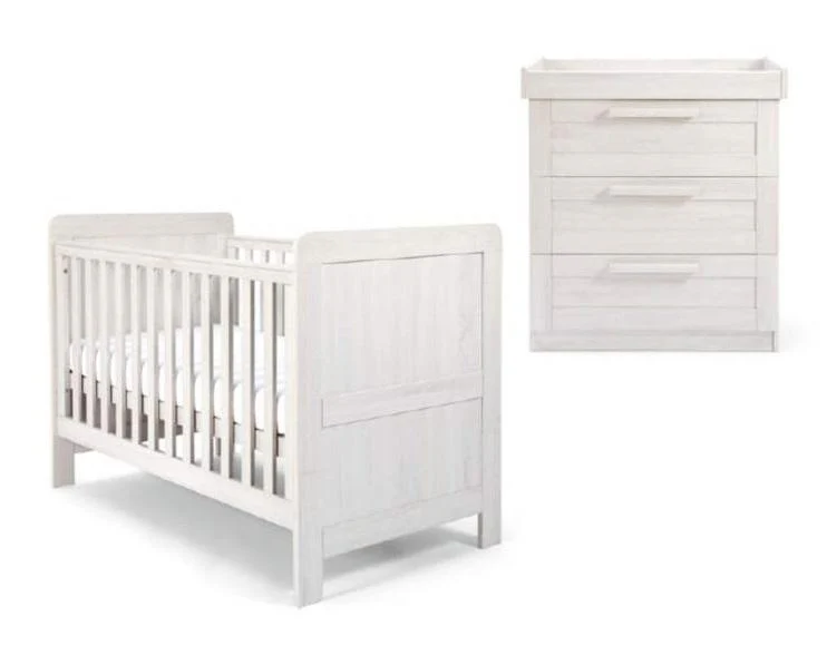 Mamas & Papas Atlas 2pc Furniture Set - Nimbus White inc Mattress - Image 4
