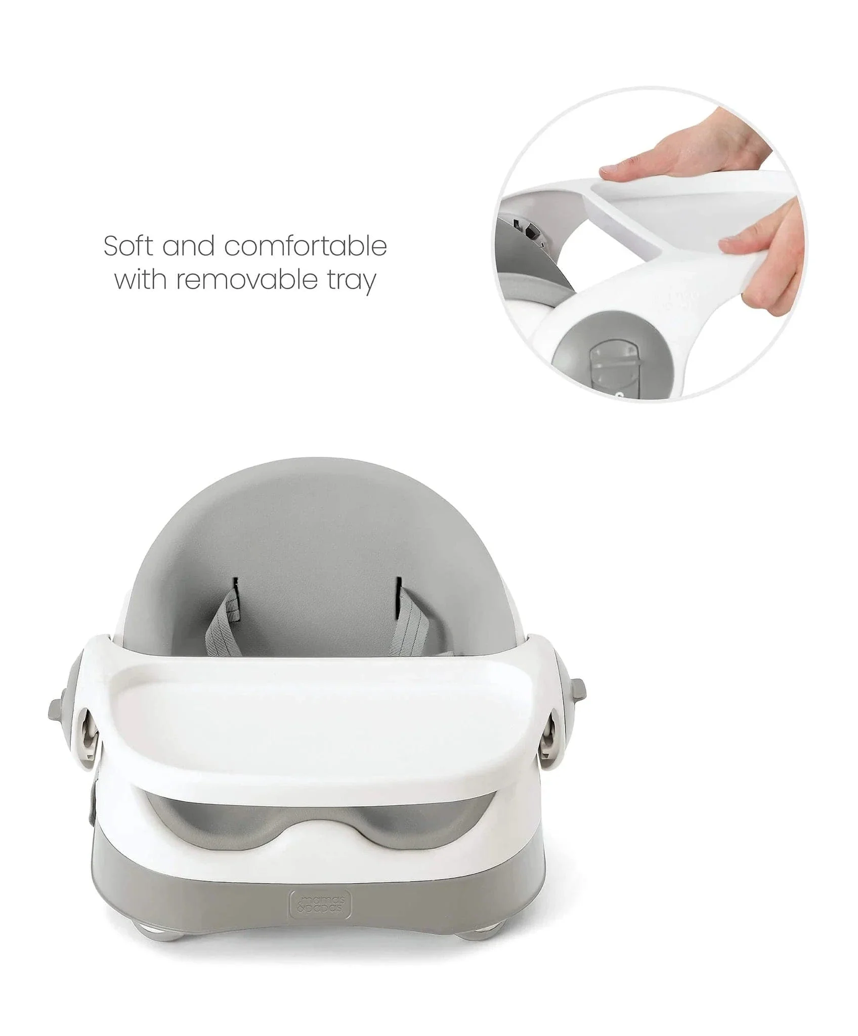 Mamas & Papas Bud 2-in-1 Booster Seat - Pebble Grey - Image 8