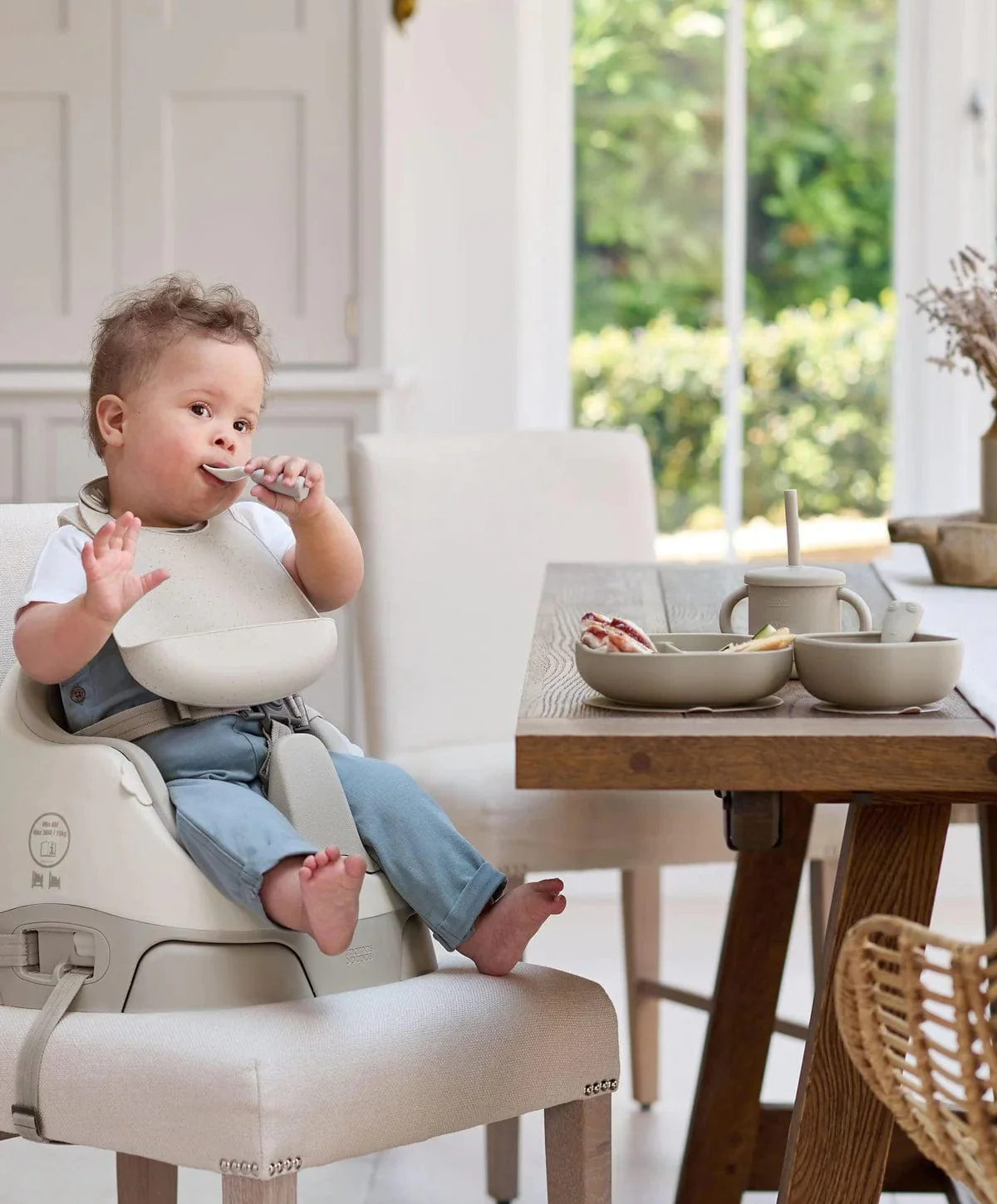 Mamas & Papas First Mealtime Silicone Set - Truffle - Image 4