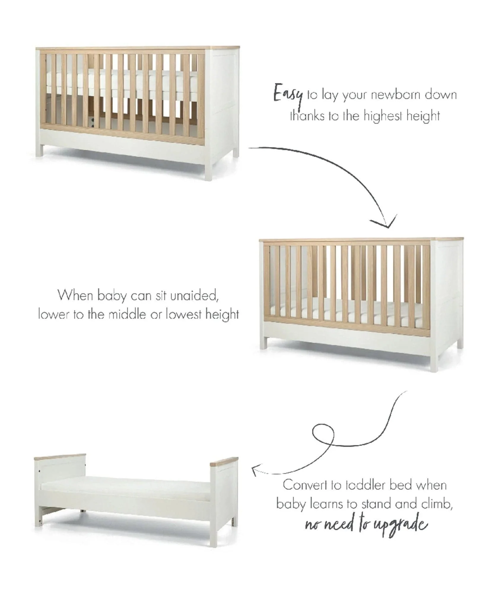 Mamas & Papas Harwell 4pc Furniture Set - White / Natural - Image 14