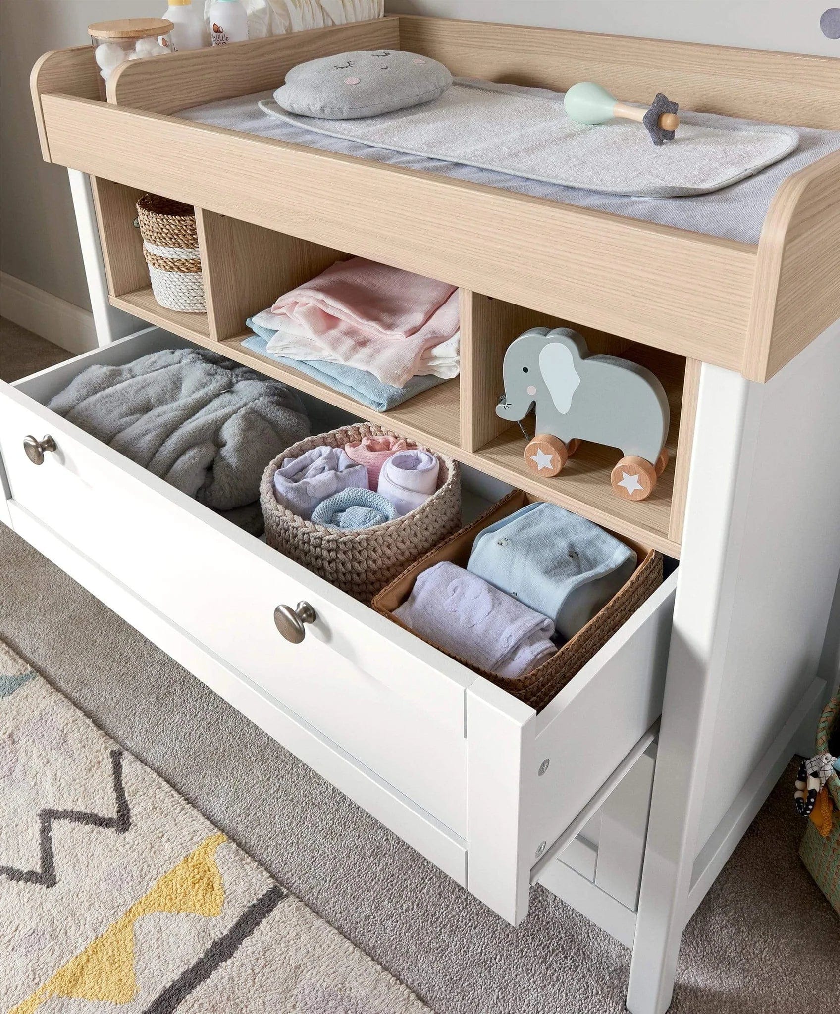 Mamas & Papas Harwell 4pc Furniture Set - White / Natural - Image 8