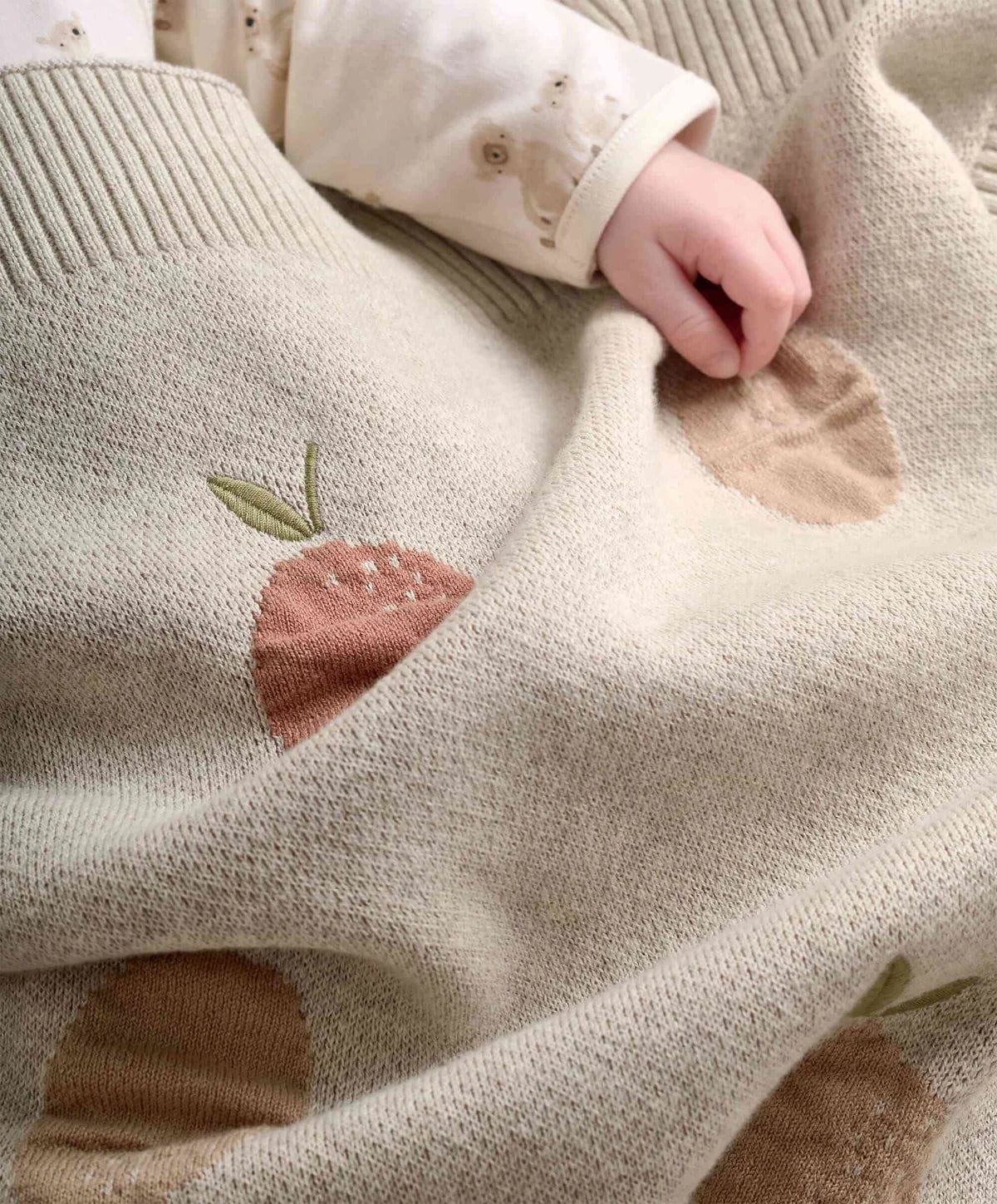 Mamas & Papas Knitted Blanket - Welcome to the World, Seedling Fruit - Image 6