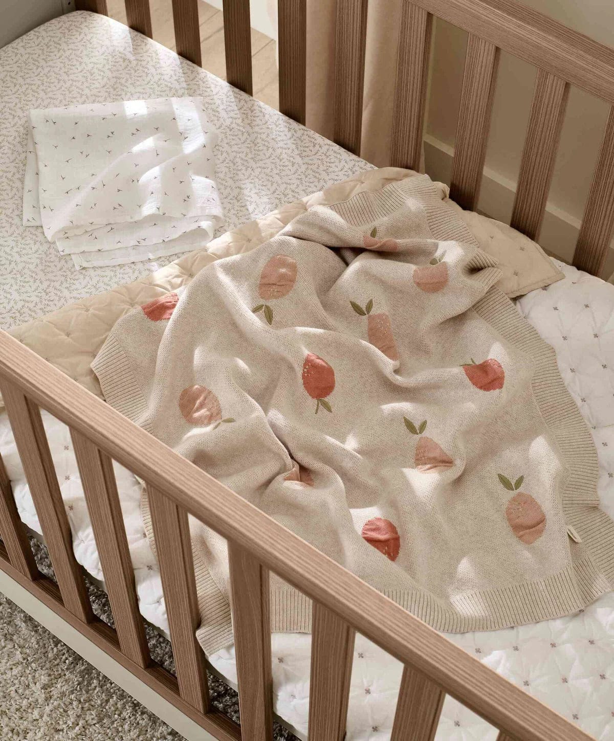 Mamas & Papas Knitted Blanket - Welcome to the World, Seedling Fruit - Image 8